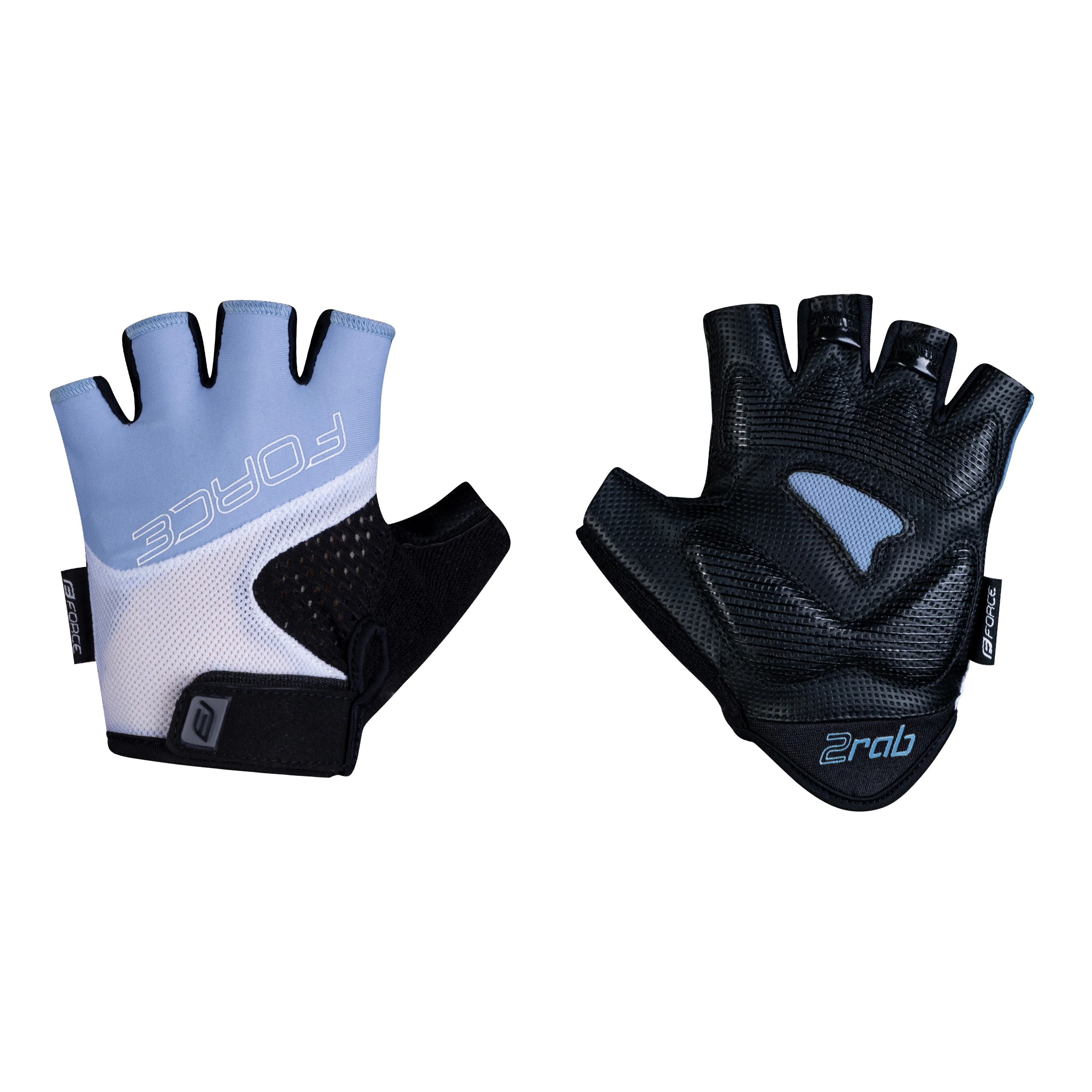 rukavice FORCE RAB 2 LADY, černo-modro-bílé S