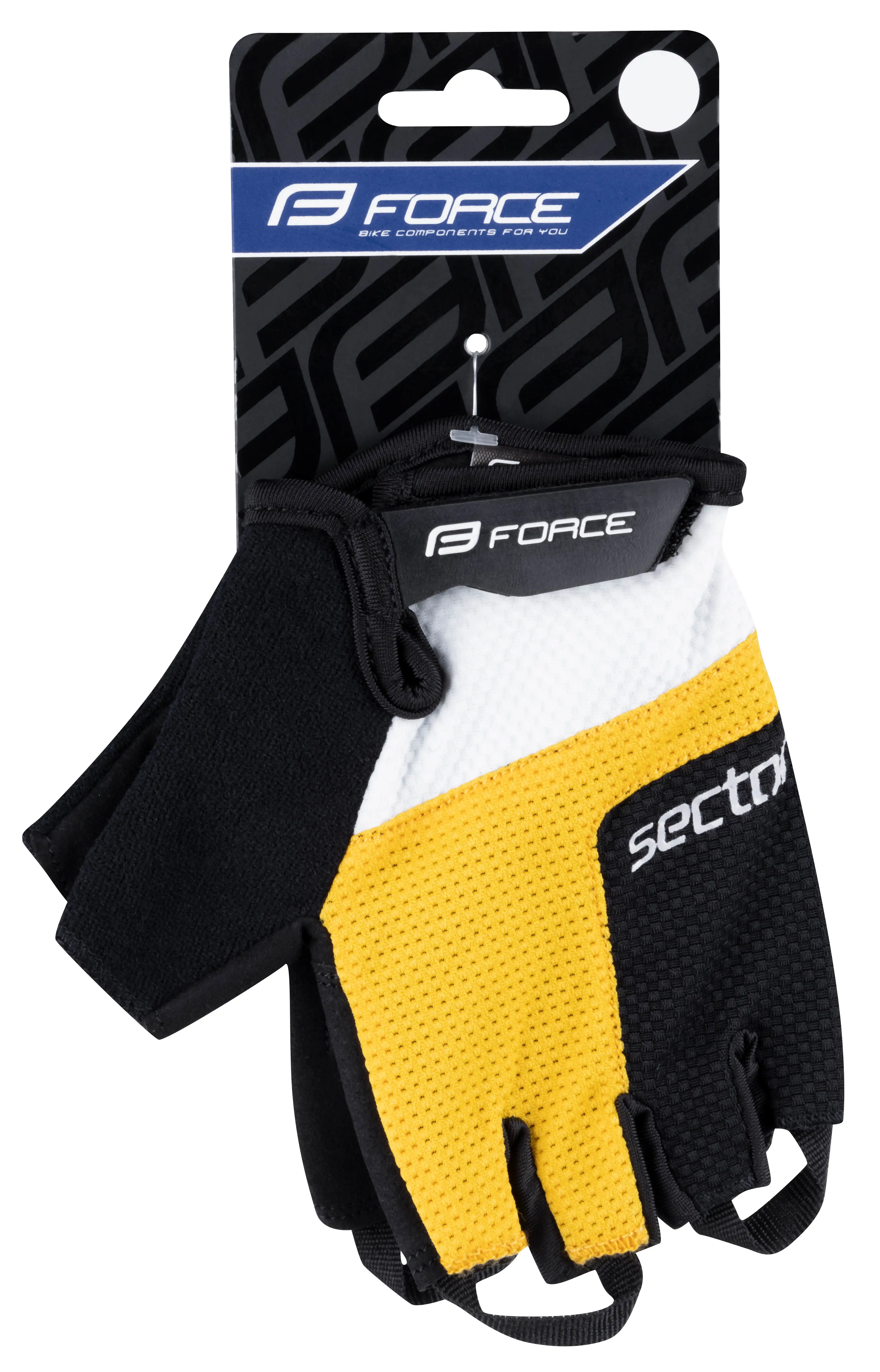 rukavice FORCE SECTOR gel, černo-žluté S