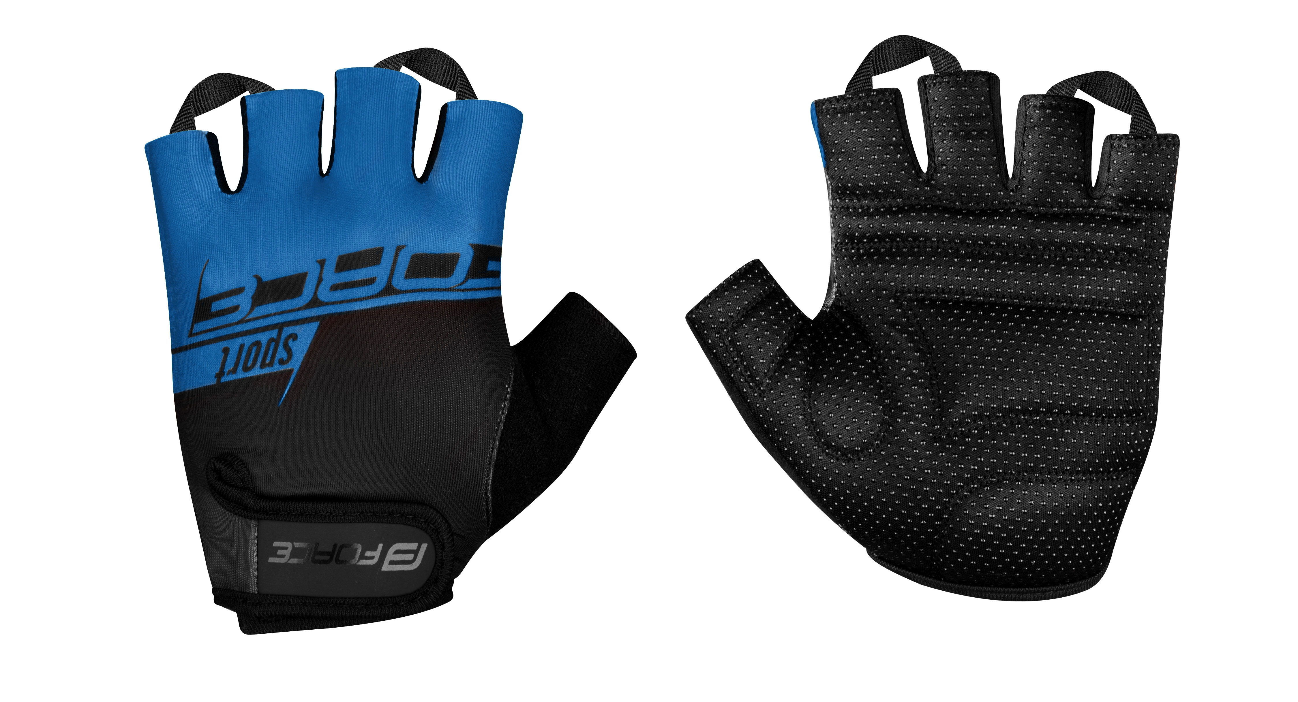rukavice FORCE SPORT, černo-modré L