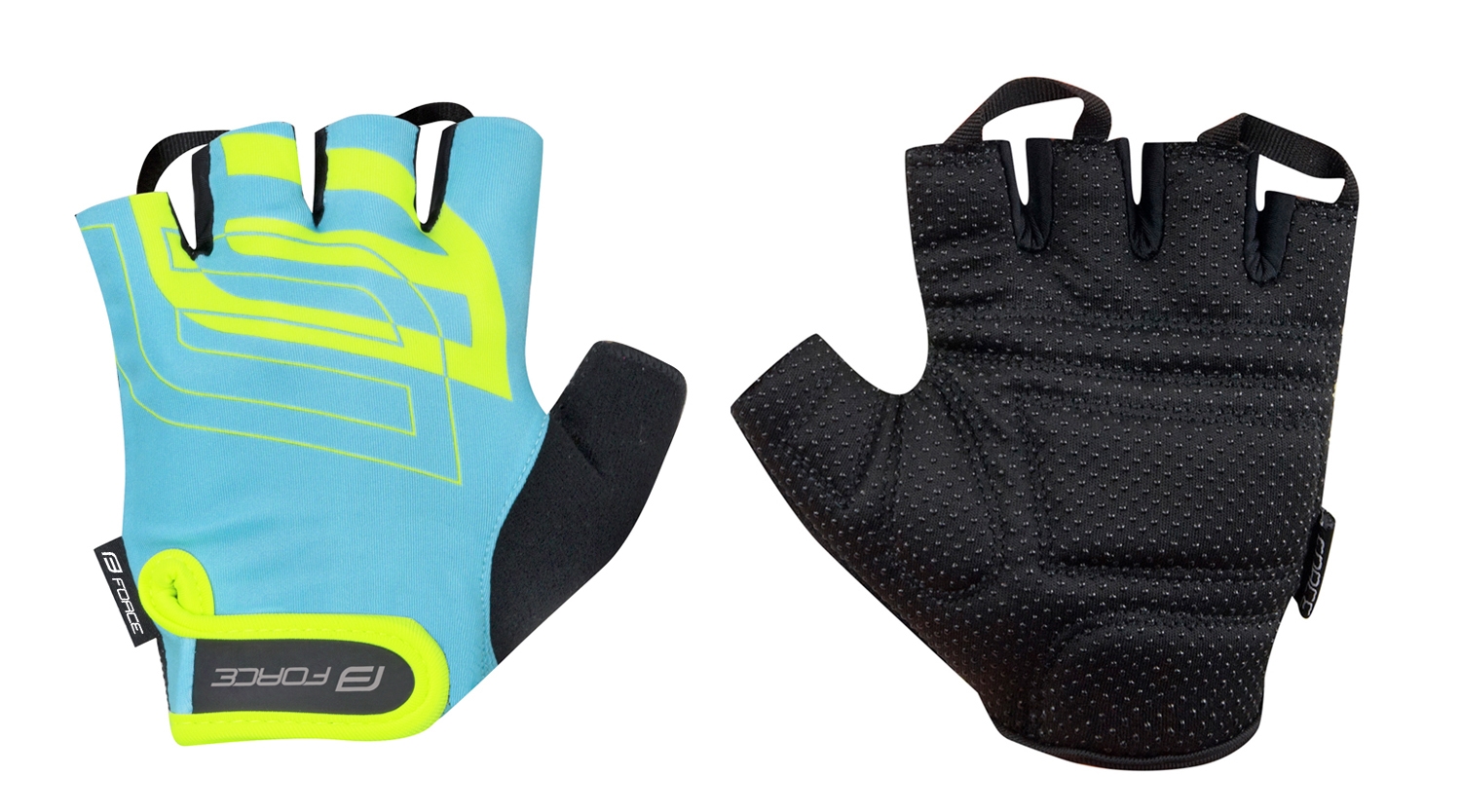 rukavice FORCE SPORT, modrá/fluo