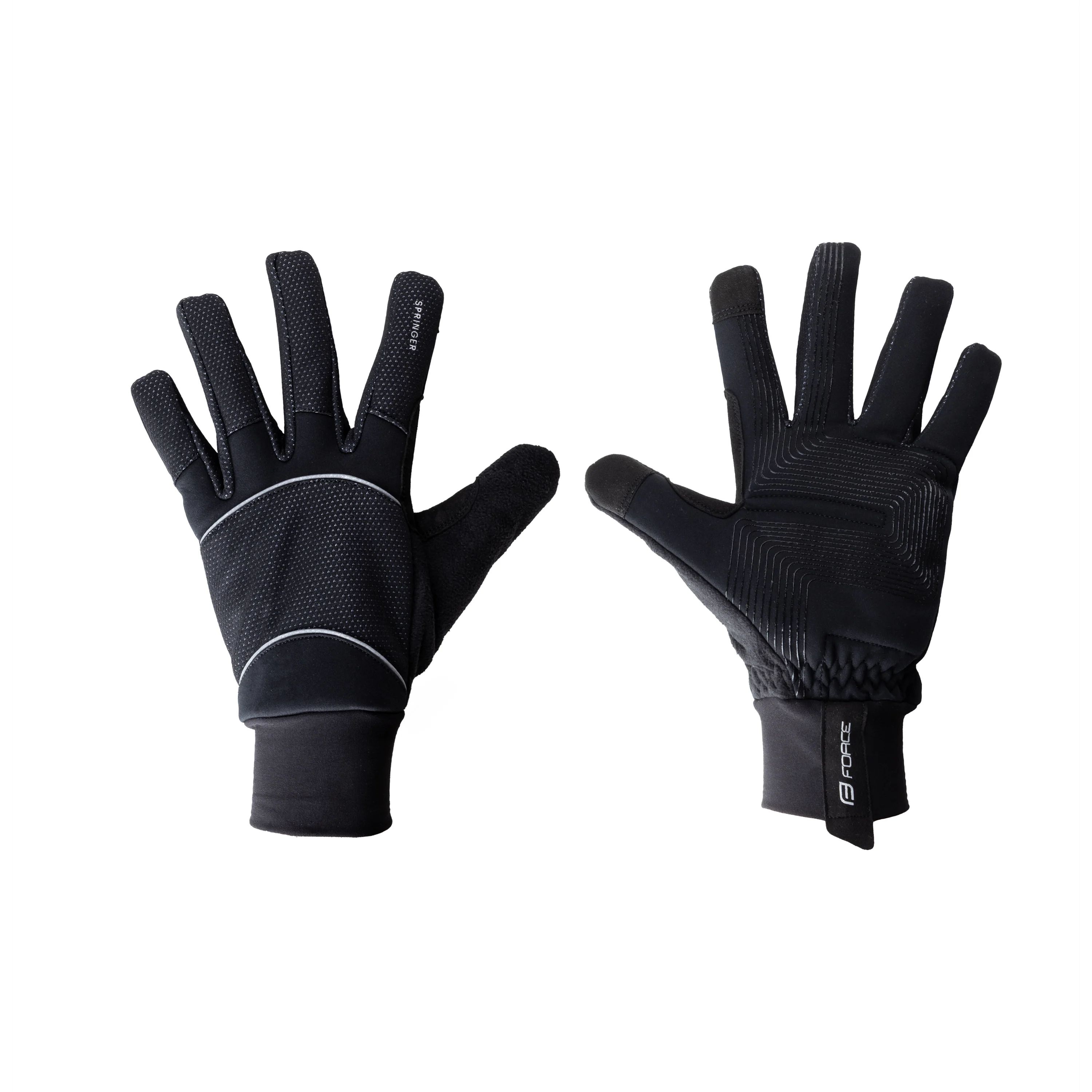 rukavice FORCE SPRINGER, černé 3XL