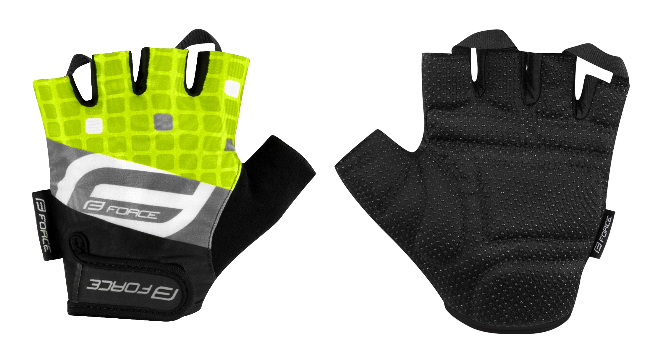 rukavice FORCE SQUARE, fluo XS