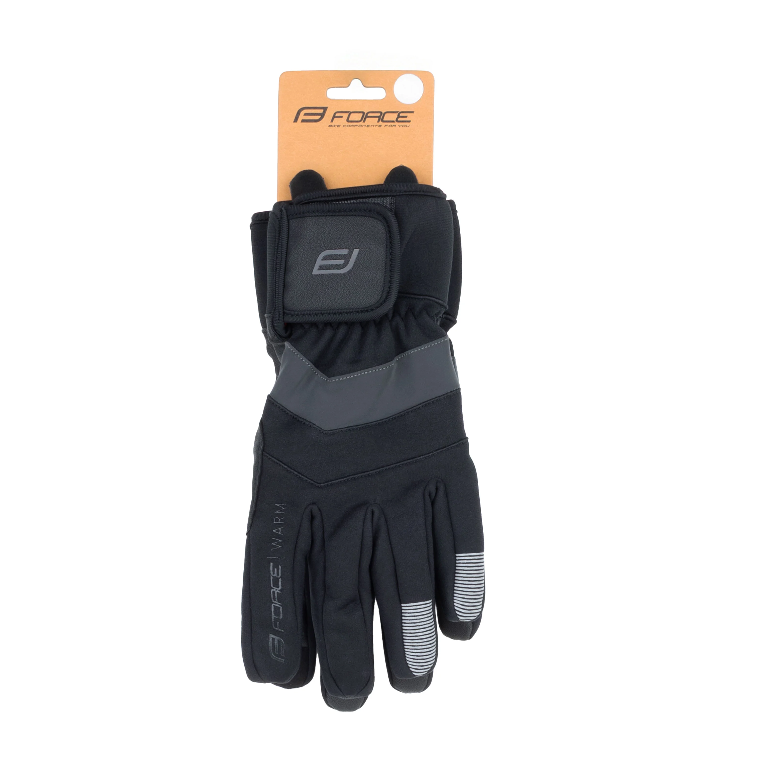 rukavice FORCE WARMER, černé XXL