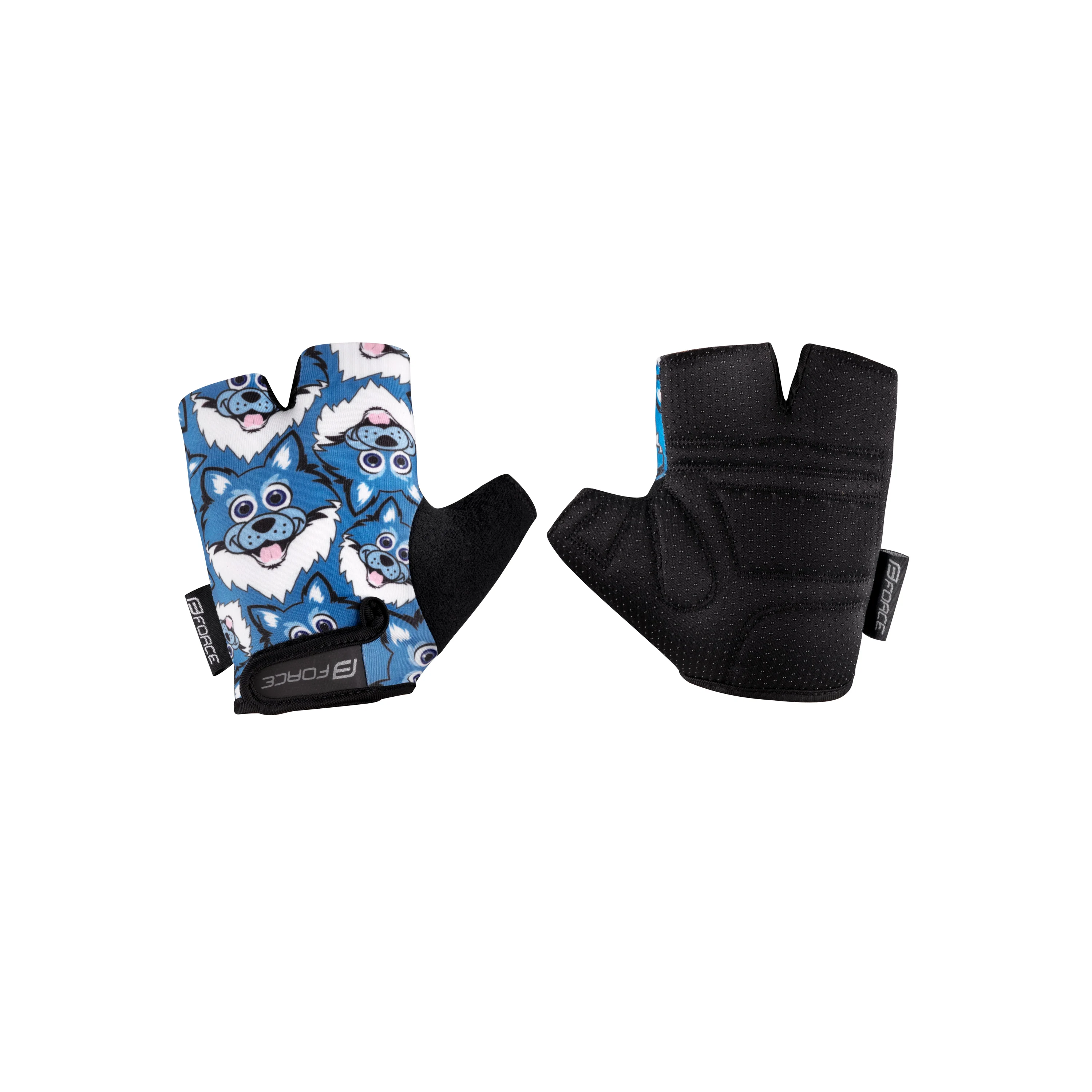 rukavice FORCE WOLFIE KID, modré S
