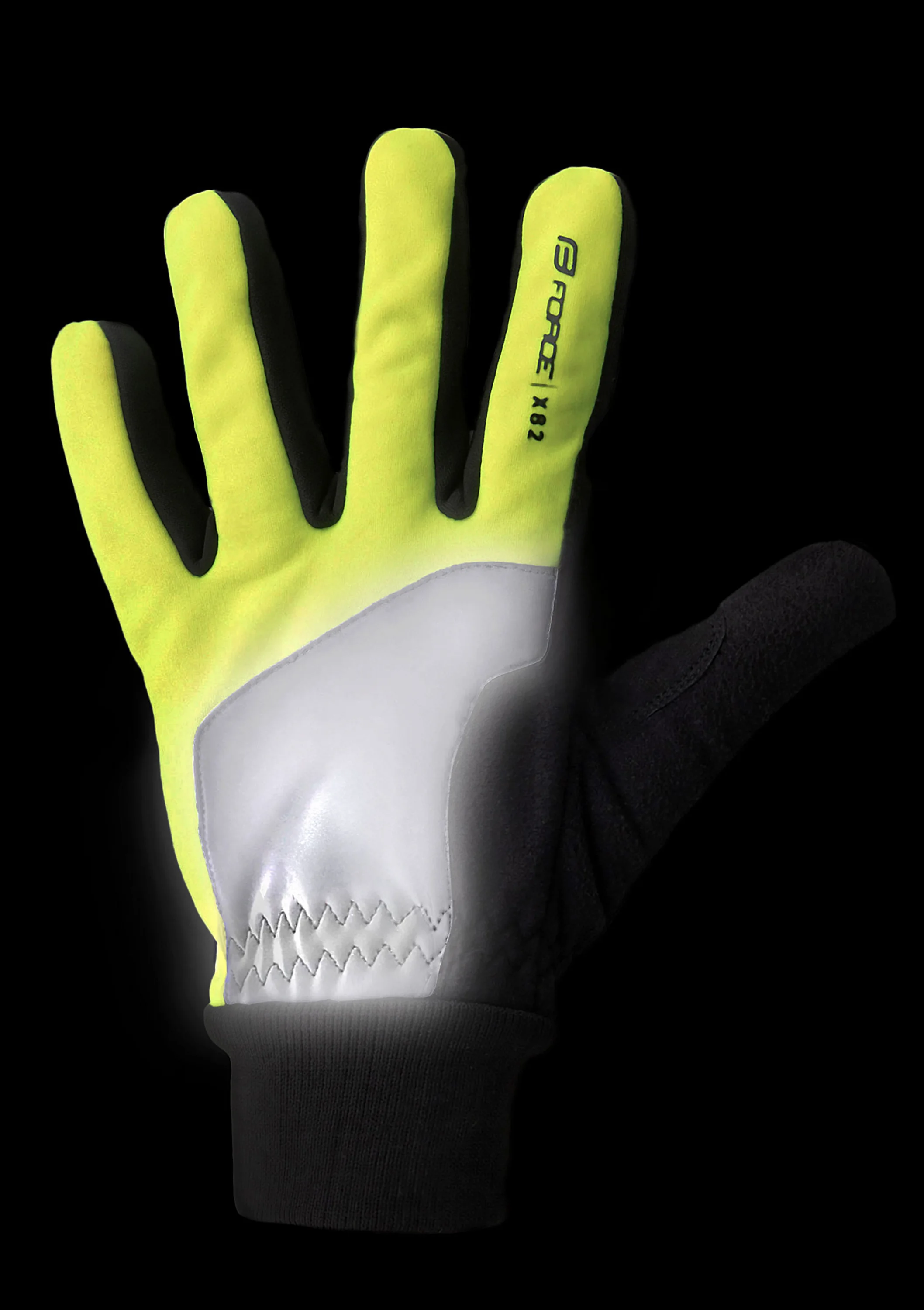 rukavice FORCE X82, fluo 3XL
