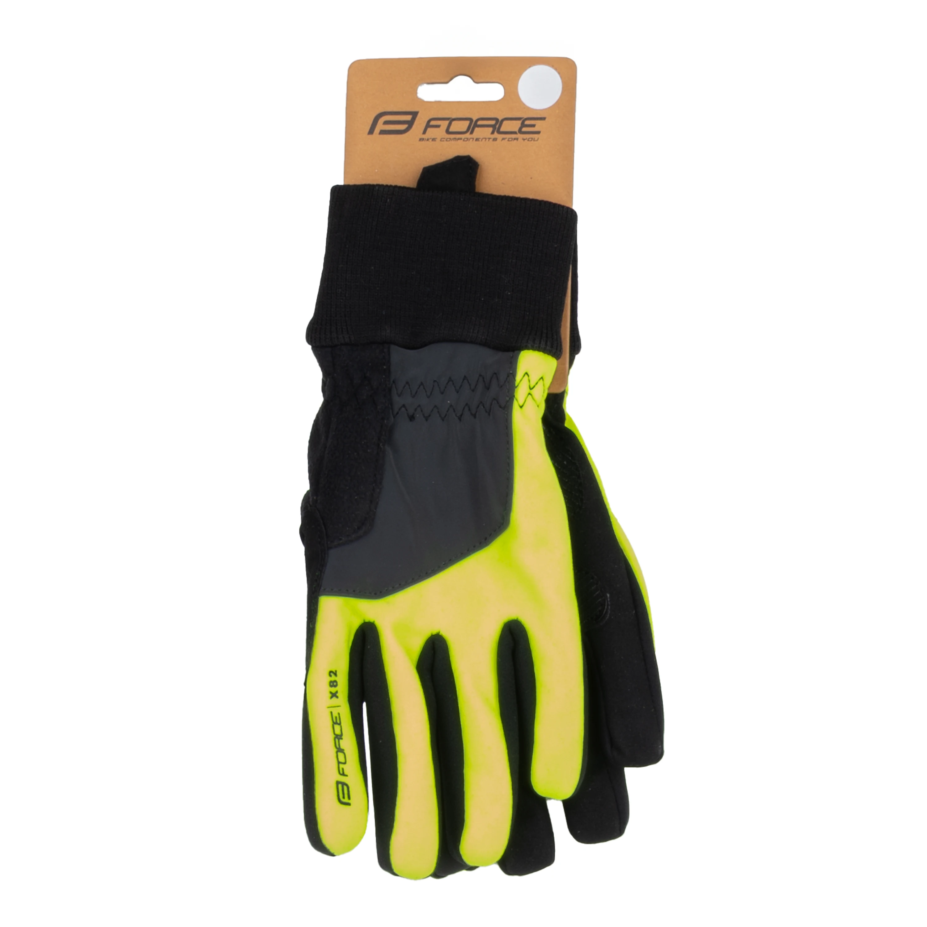 rukavice FORCE X82, fluo M