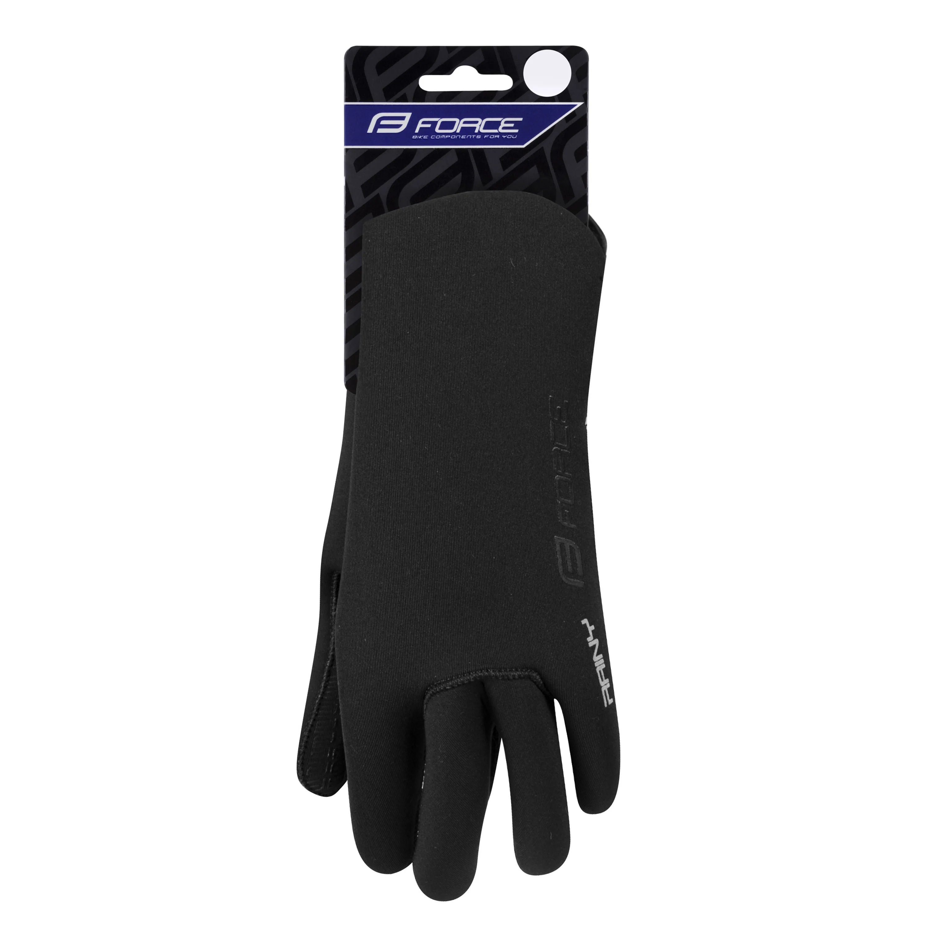 rukavice neoprénové FORCE RAINY, černé XXL