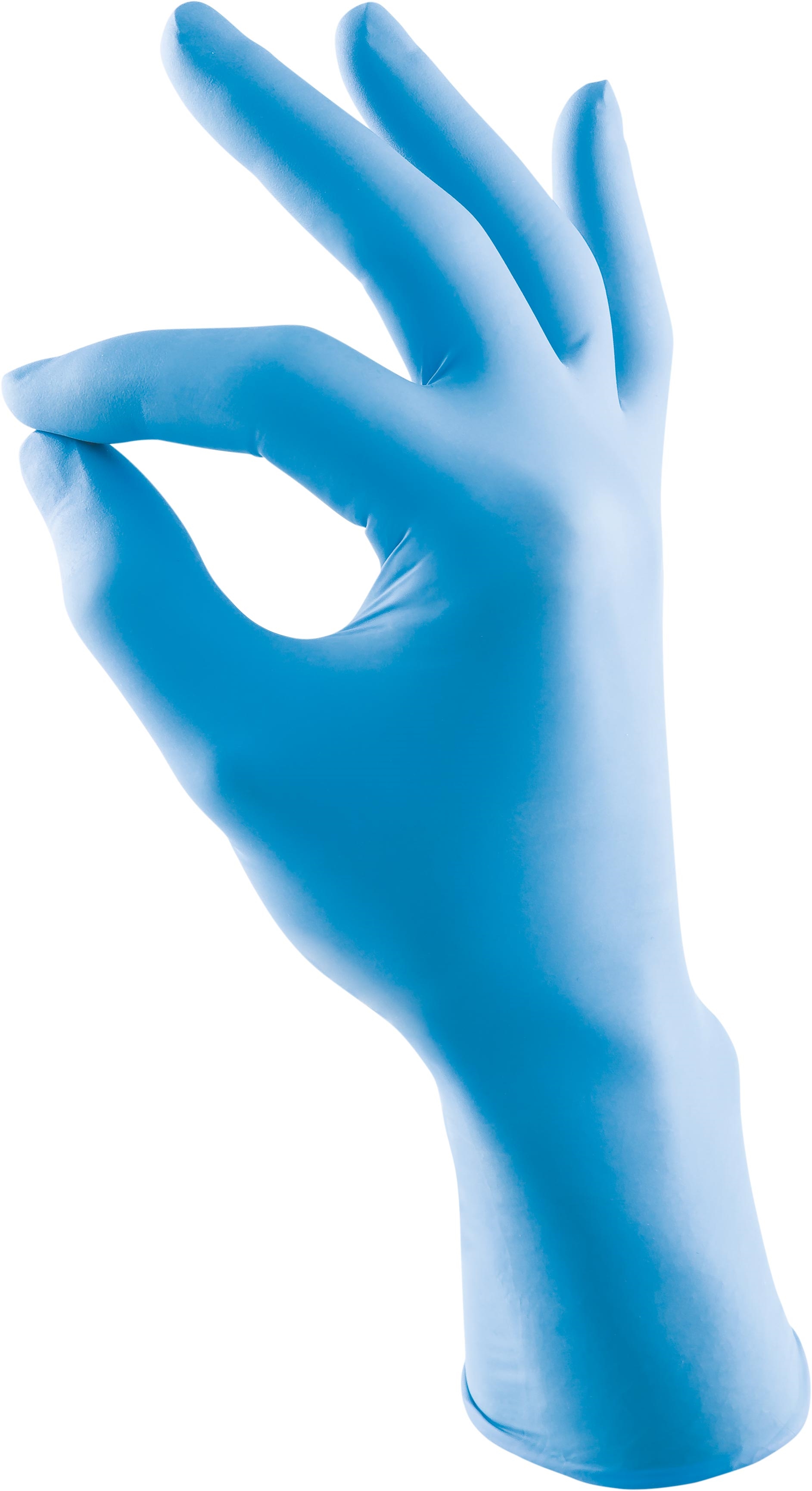 rukavice nitrilové AERO, bez pudru, sv. modré, L