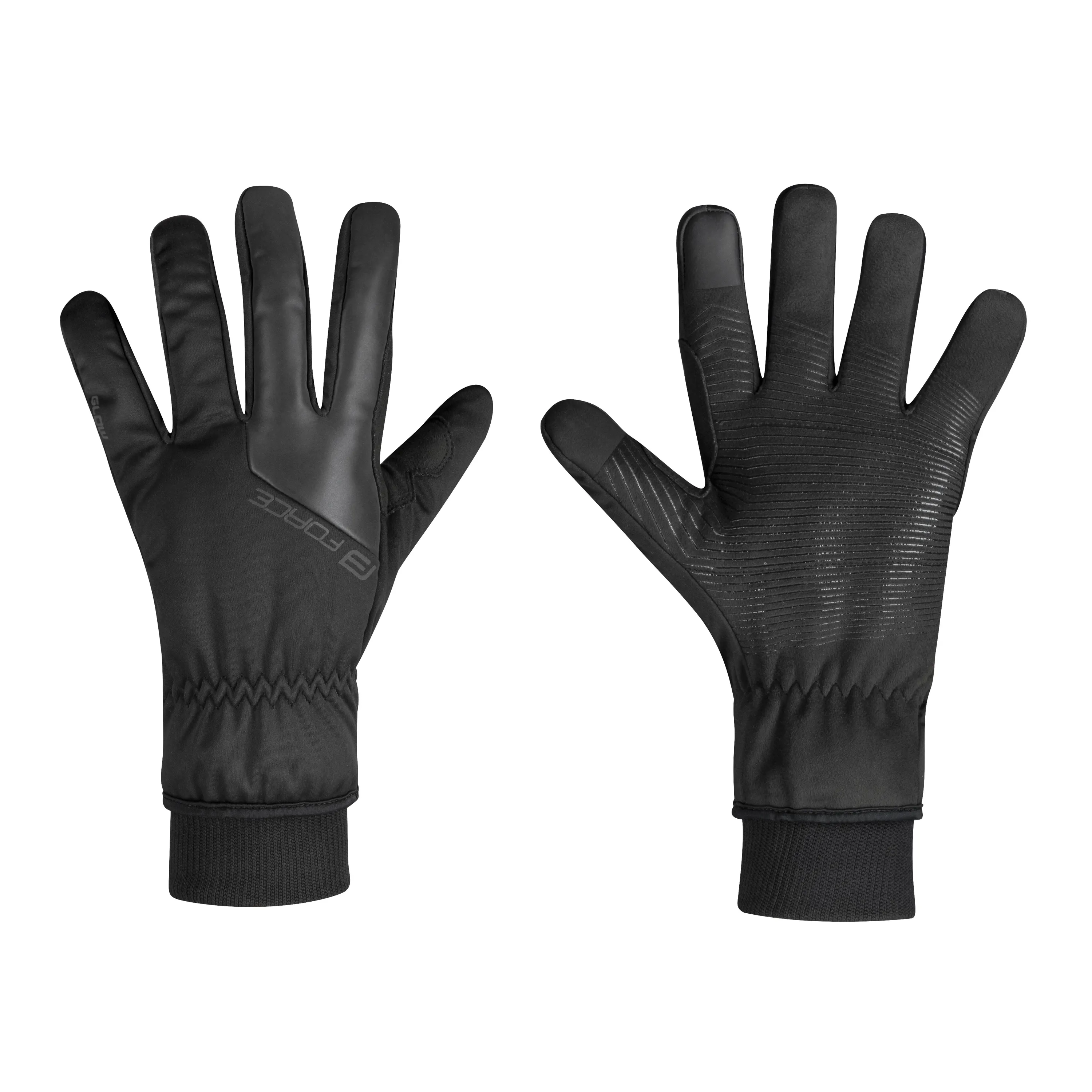 rukavice zimní FORCE GLOW, černé XL