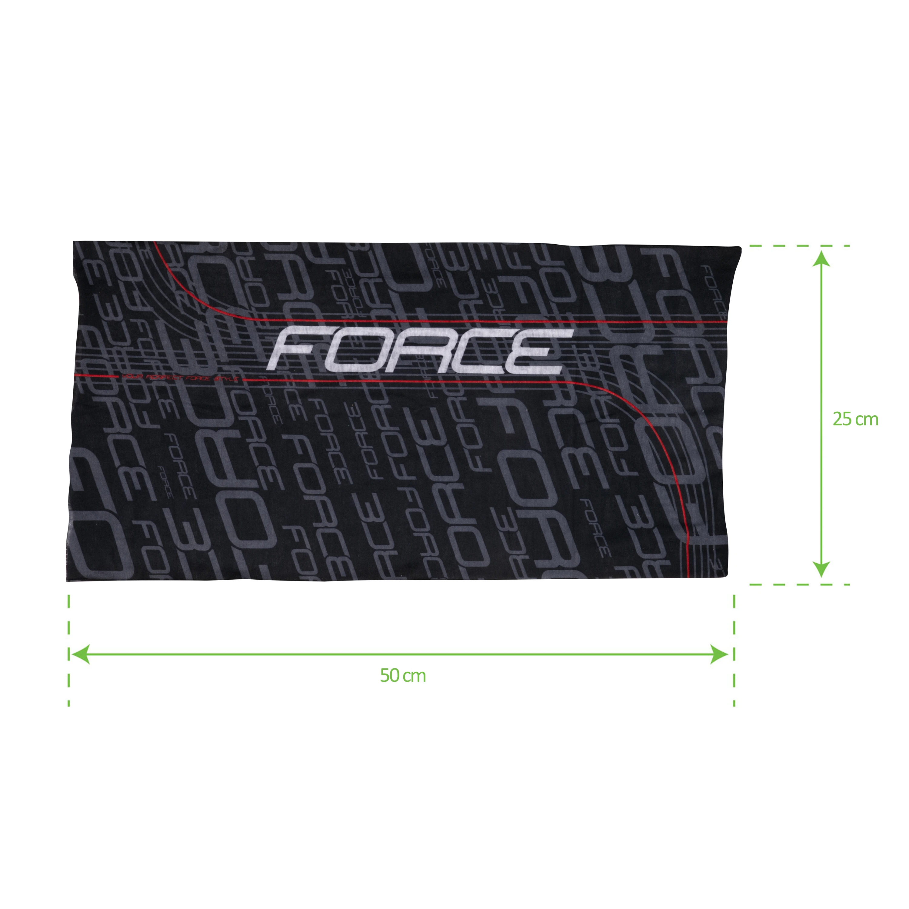 šátek multifunkční FORCE léto, černo-bílý, UNI