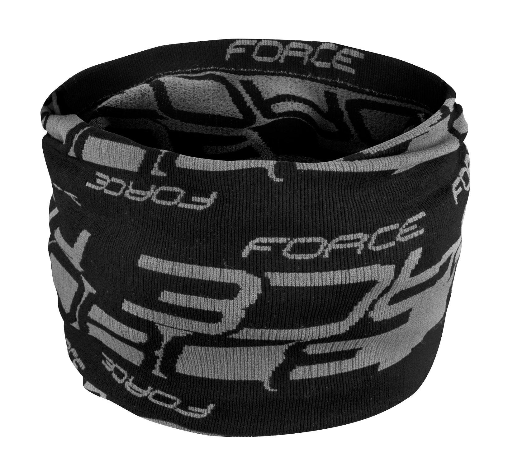 šátek multifunkční FORCE zima, černo-šedý, UNI