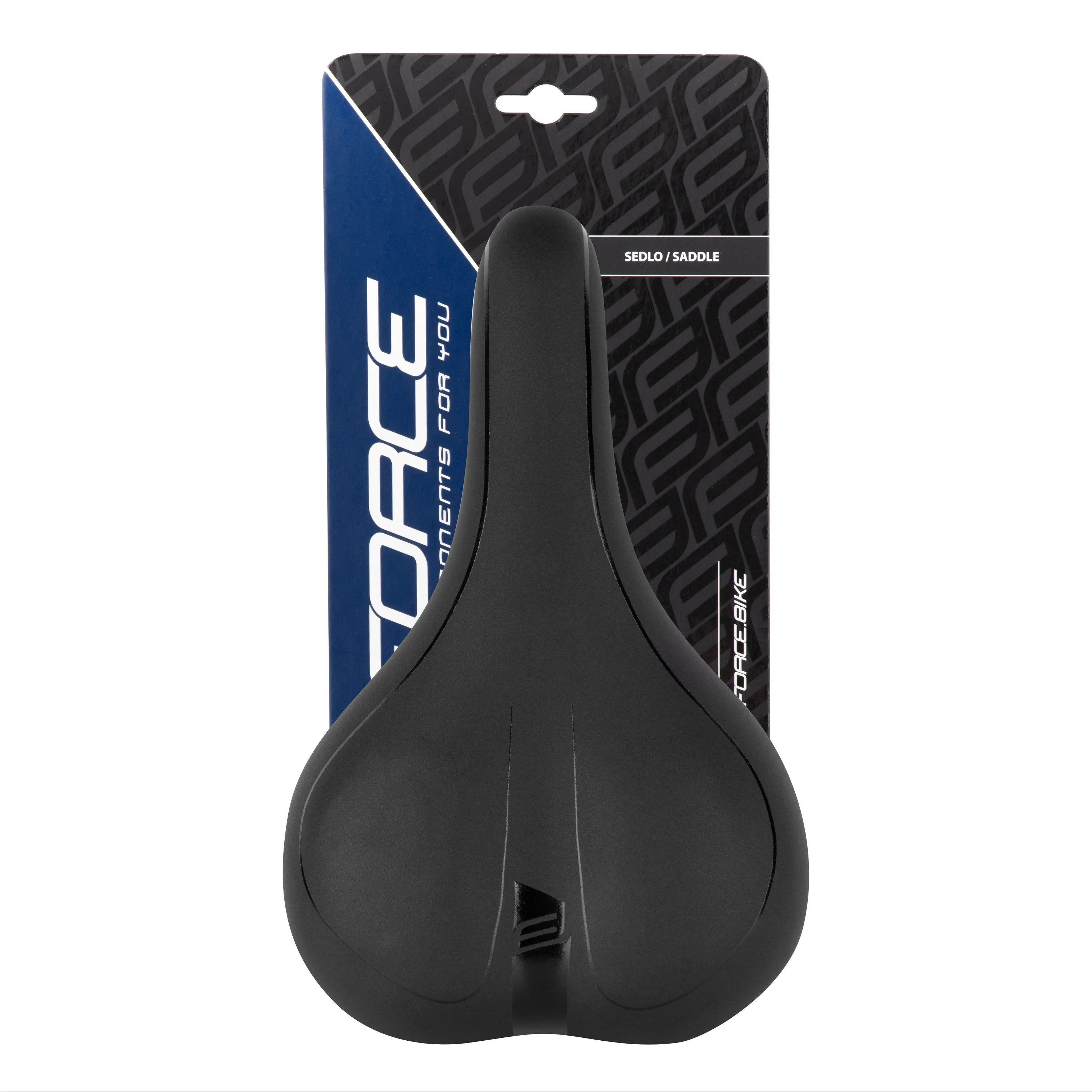 sedlo FORCE COMFORT GEL turistické, černé