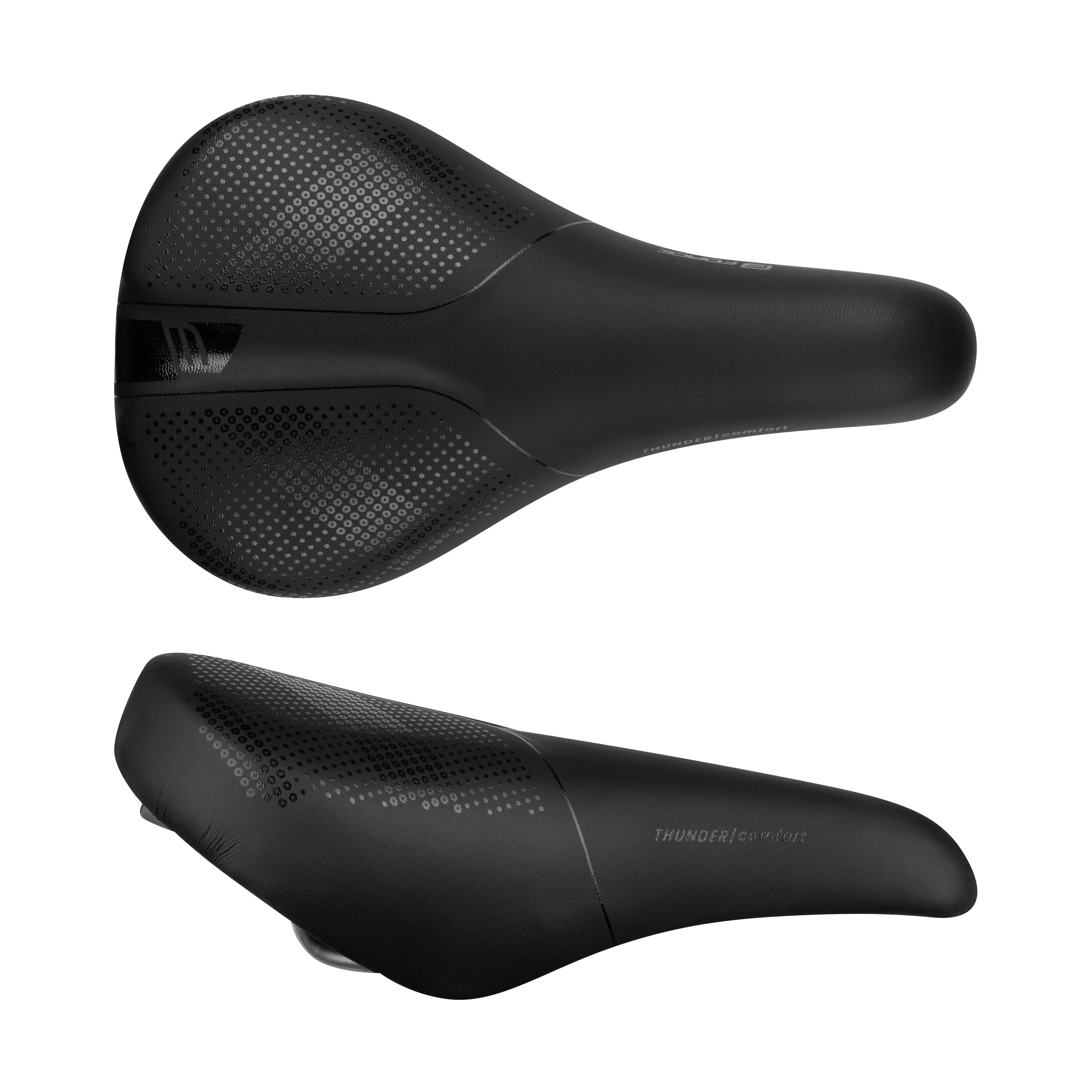 sedlo FORCE COMFORT THUNDER UNI, černé