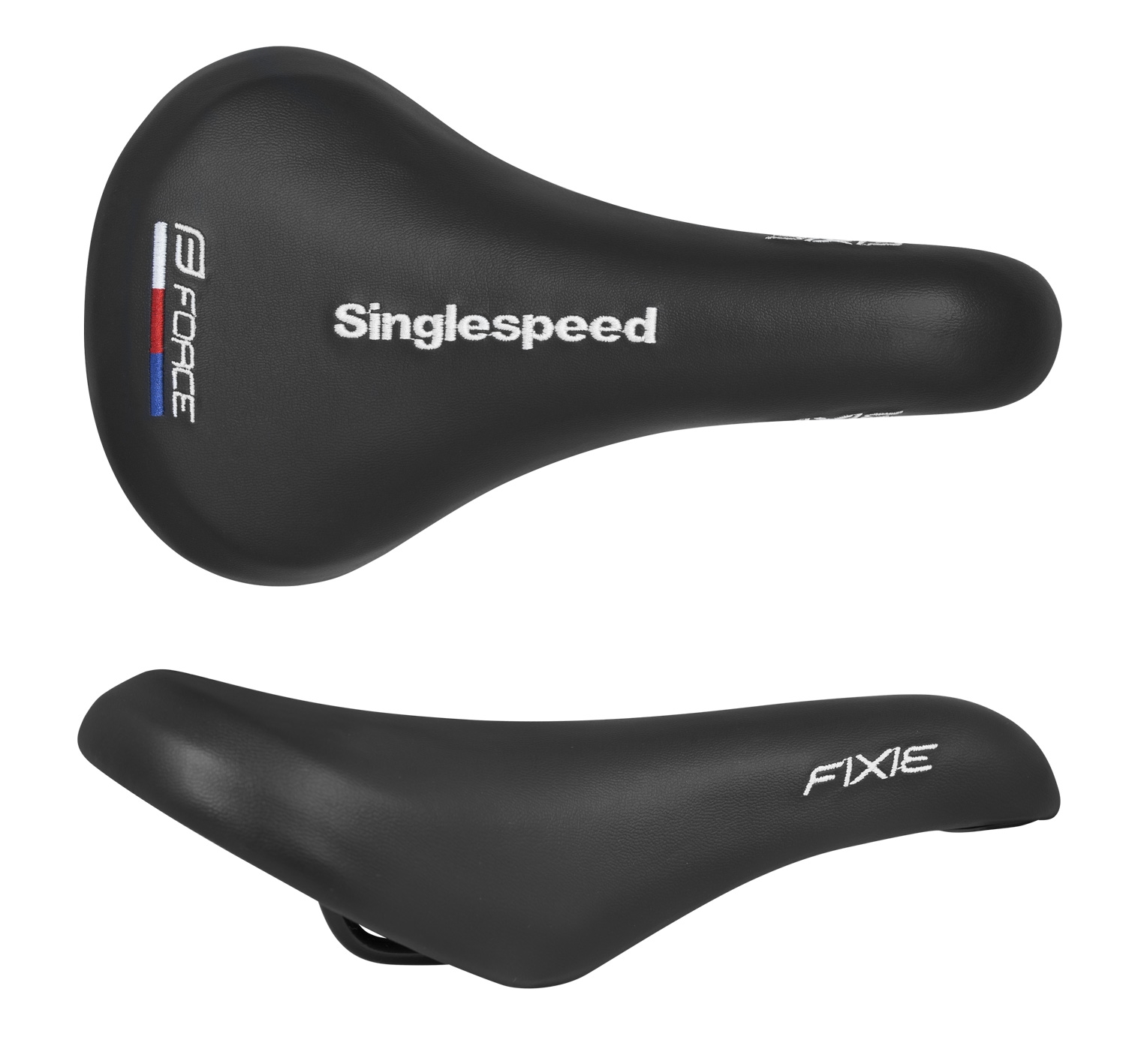 sedlo FORCE FIXIE sportovní retro, černé