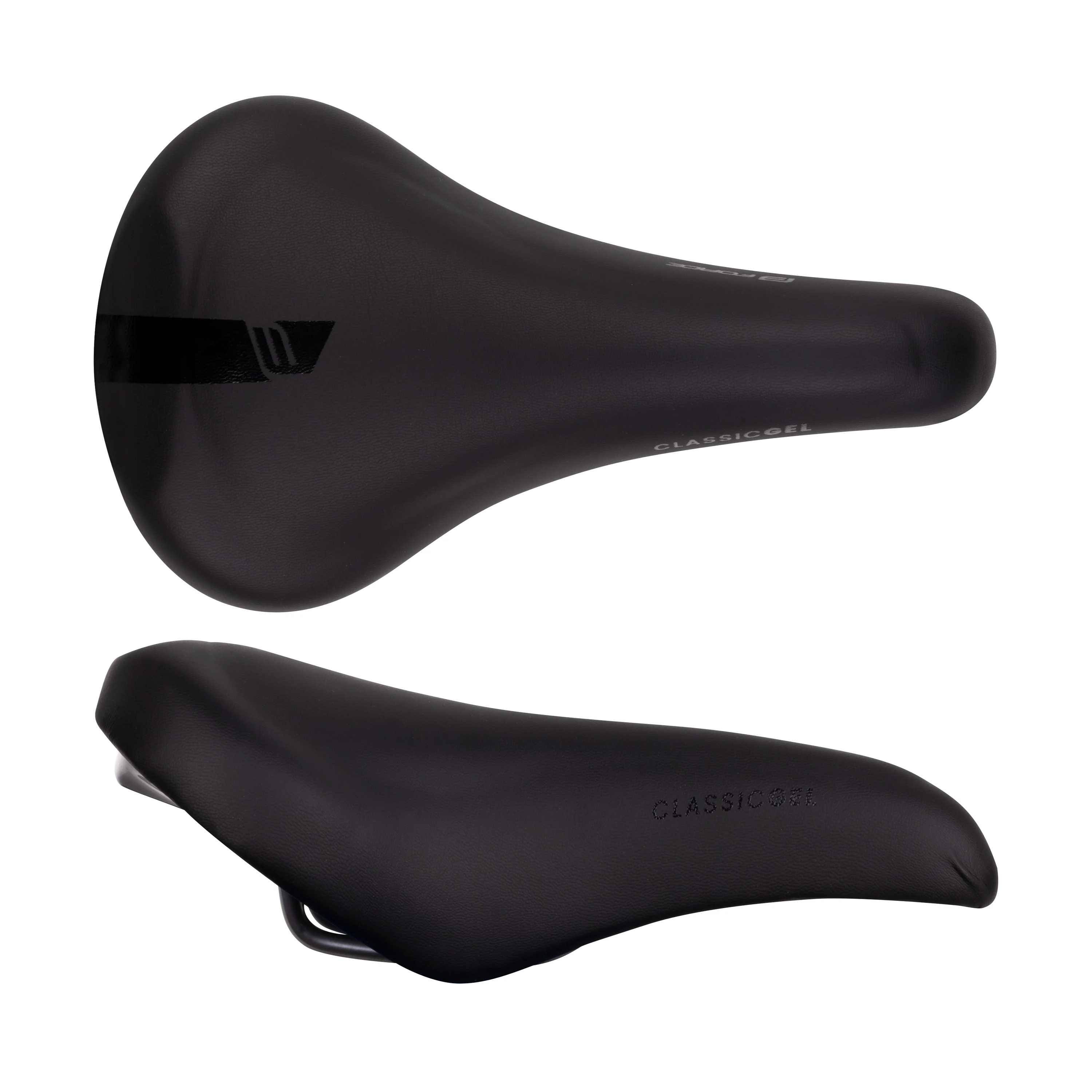 sedlo FORCE K2 CLASSIC GEL turistické , černé