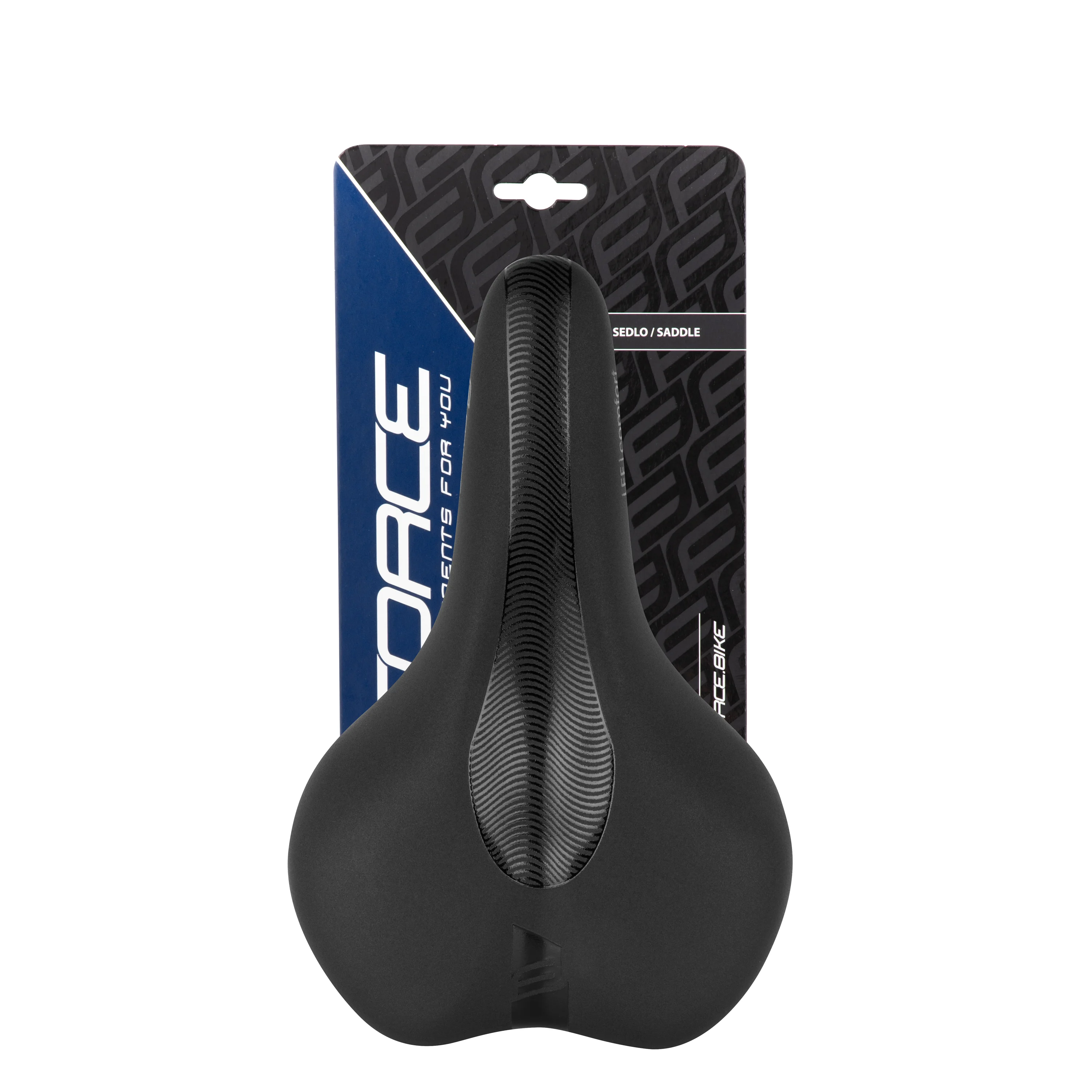 sedlo FORCE LEE COMFORT turistické., černé