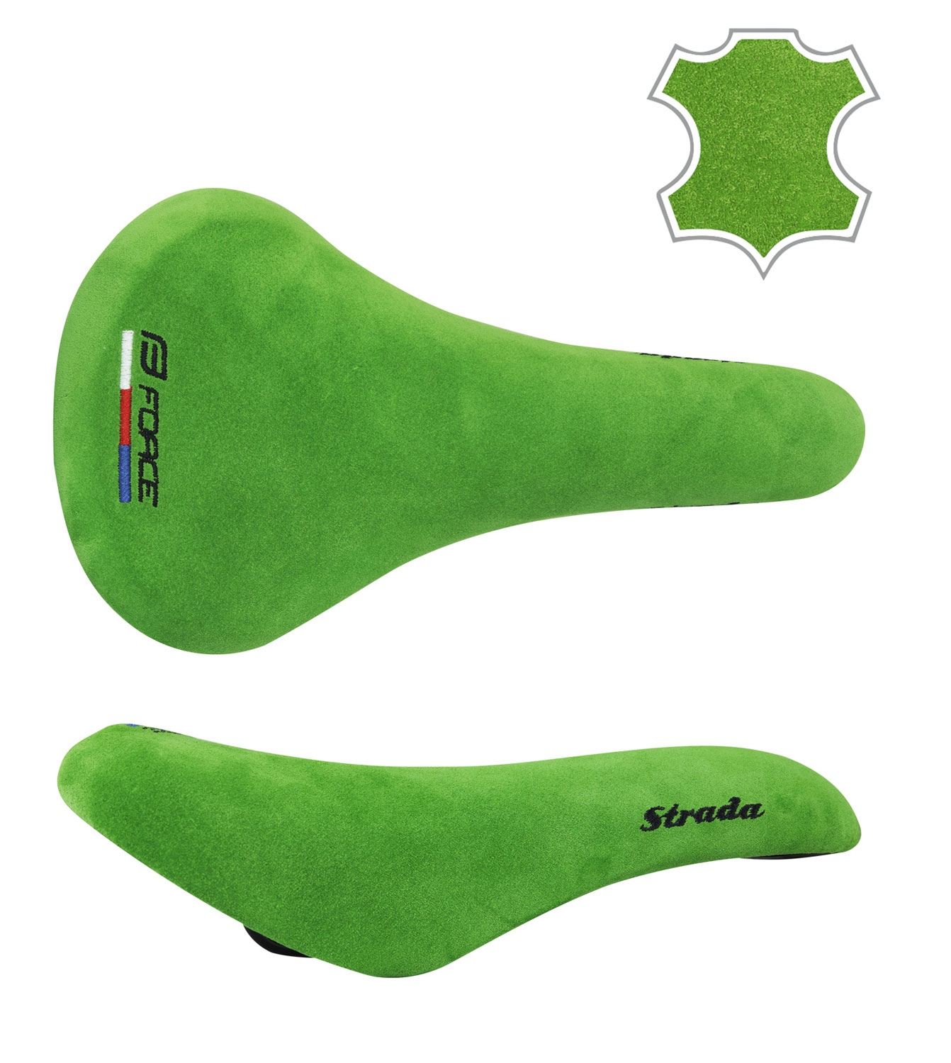 sedlo FORCE STRADA sportovní retro, nubuk, zelené