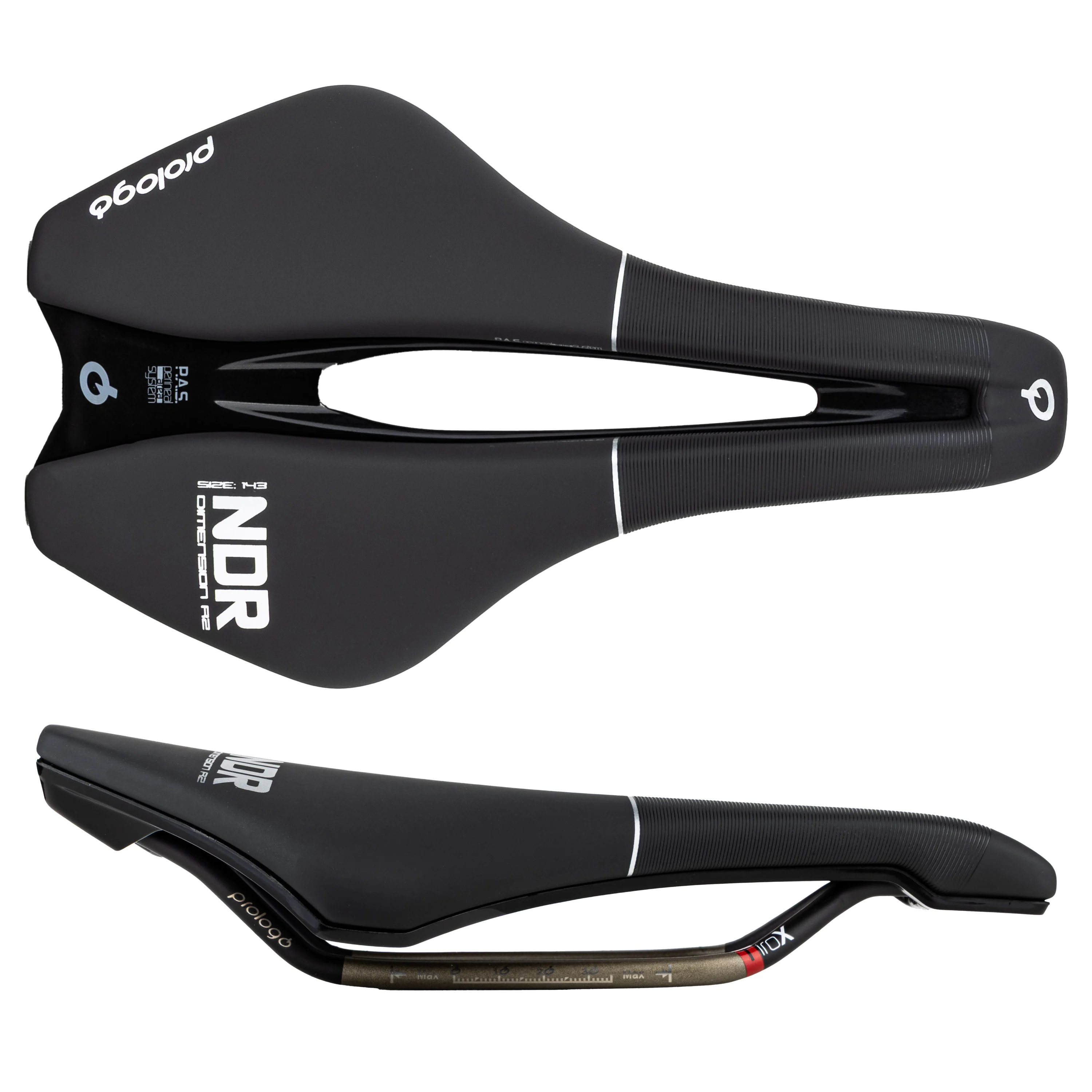 sedlo PROLOGO DIMENSION R2 NDR TiROX 143, černé