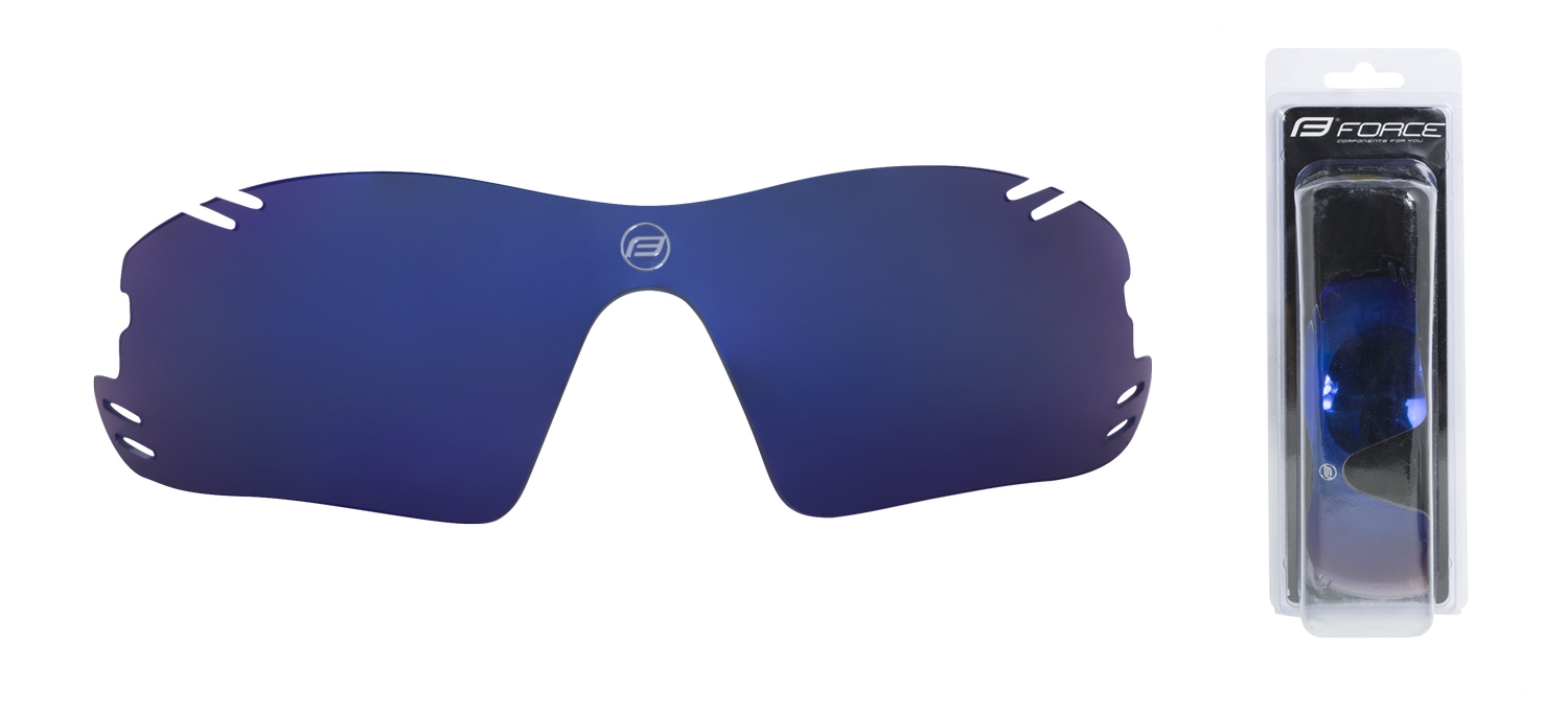 sklo náhradní RACE PRO , modré laser