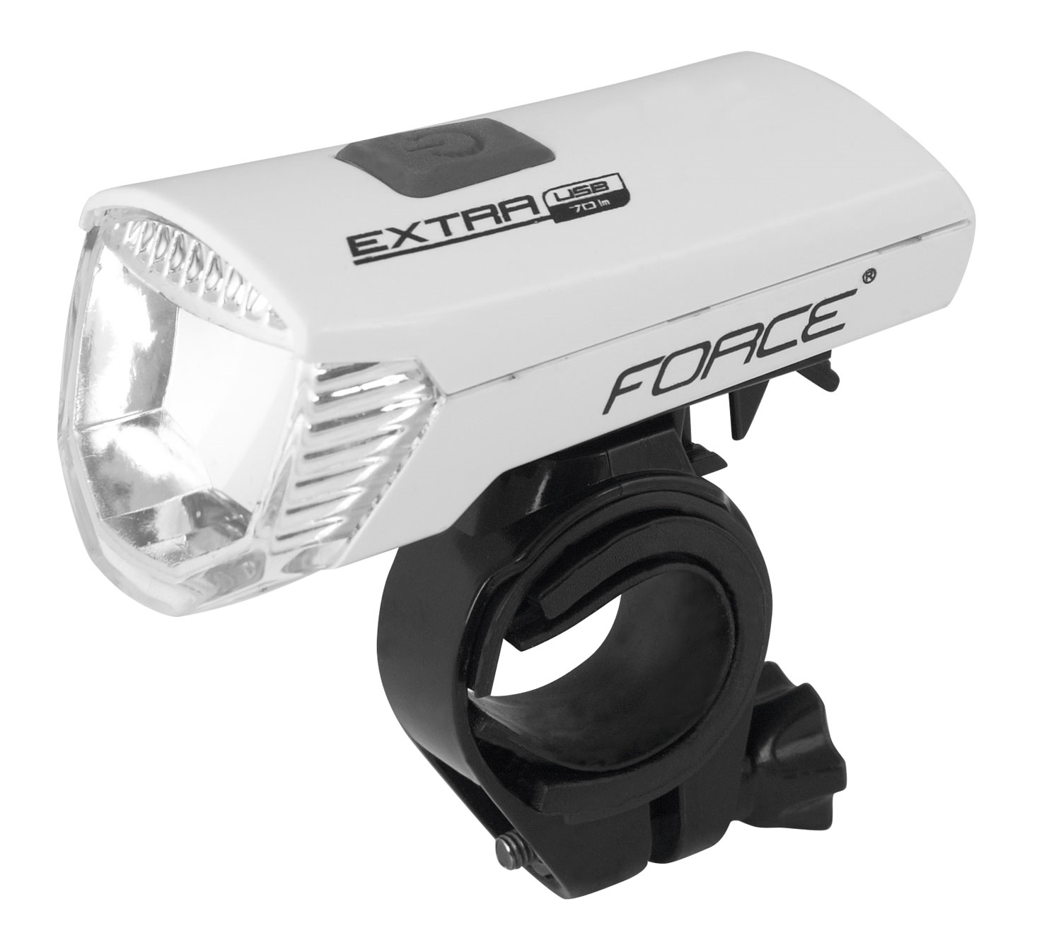 světlo přední FORCE EXTRA USB 1 dioda, bílé