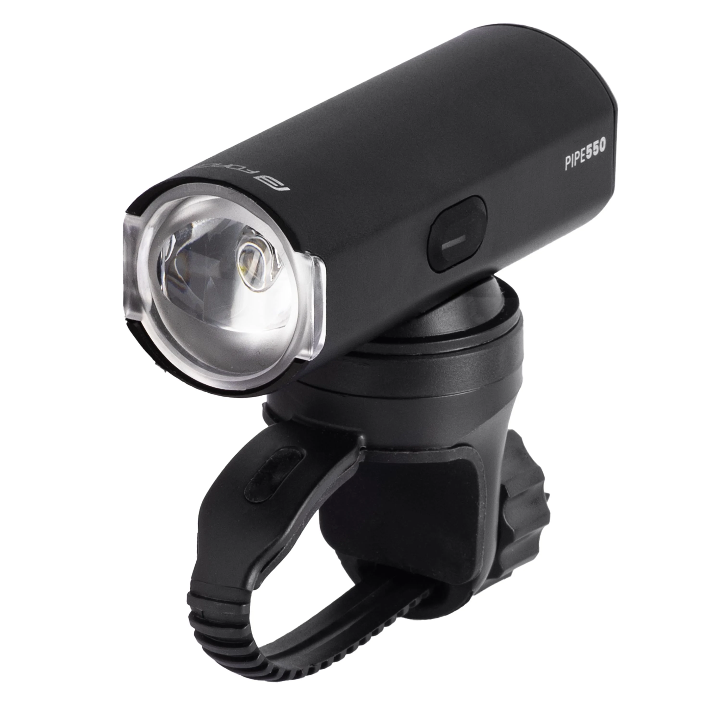 světlo přední FORCE PIPE 550LM USB, černé