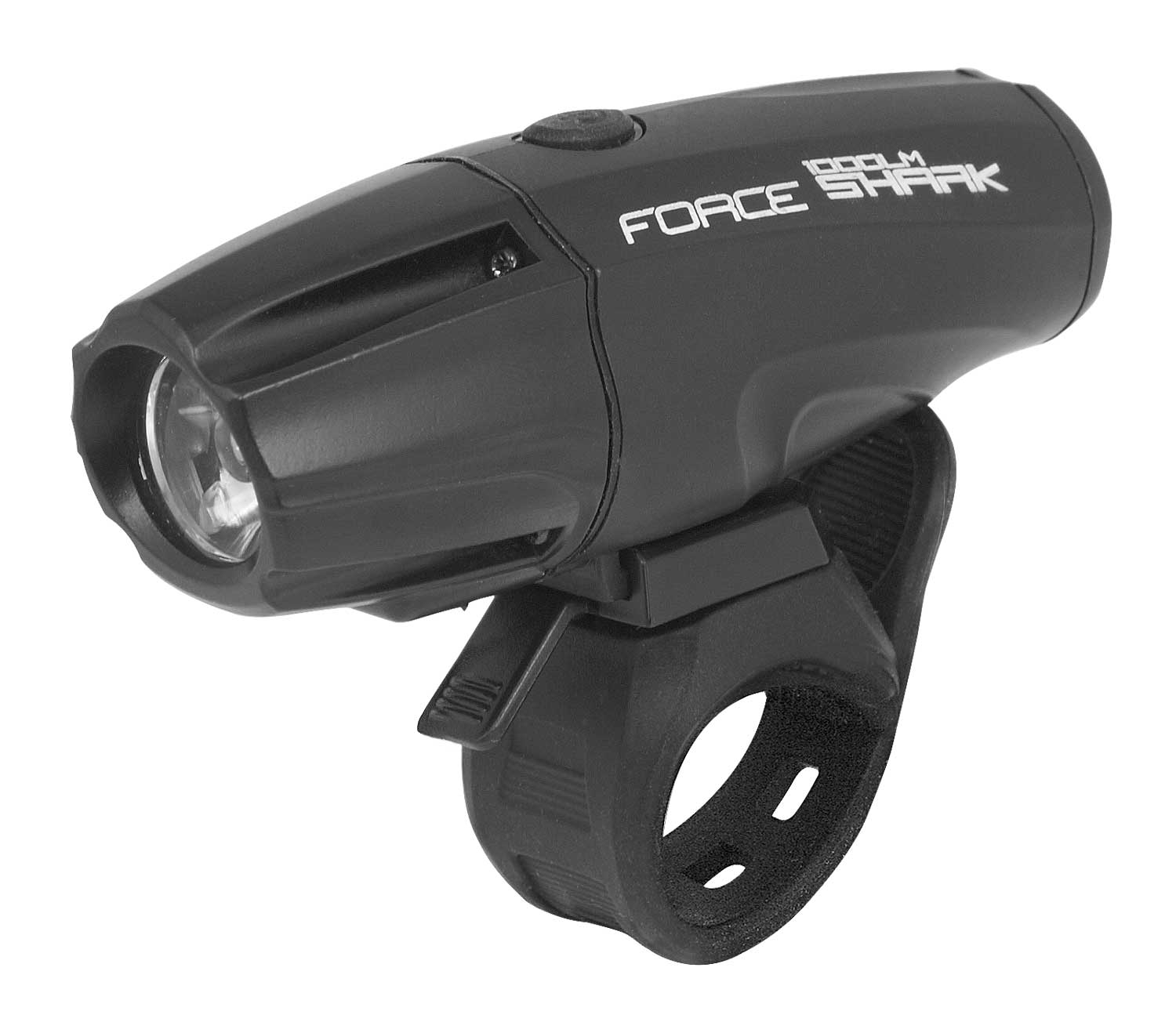 světlo přední FORCE SHARK 1000LM USB, černé