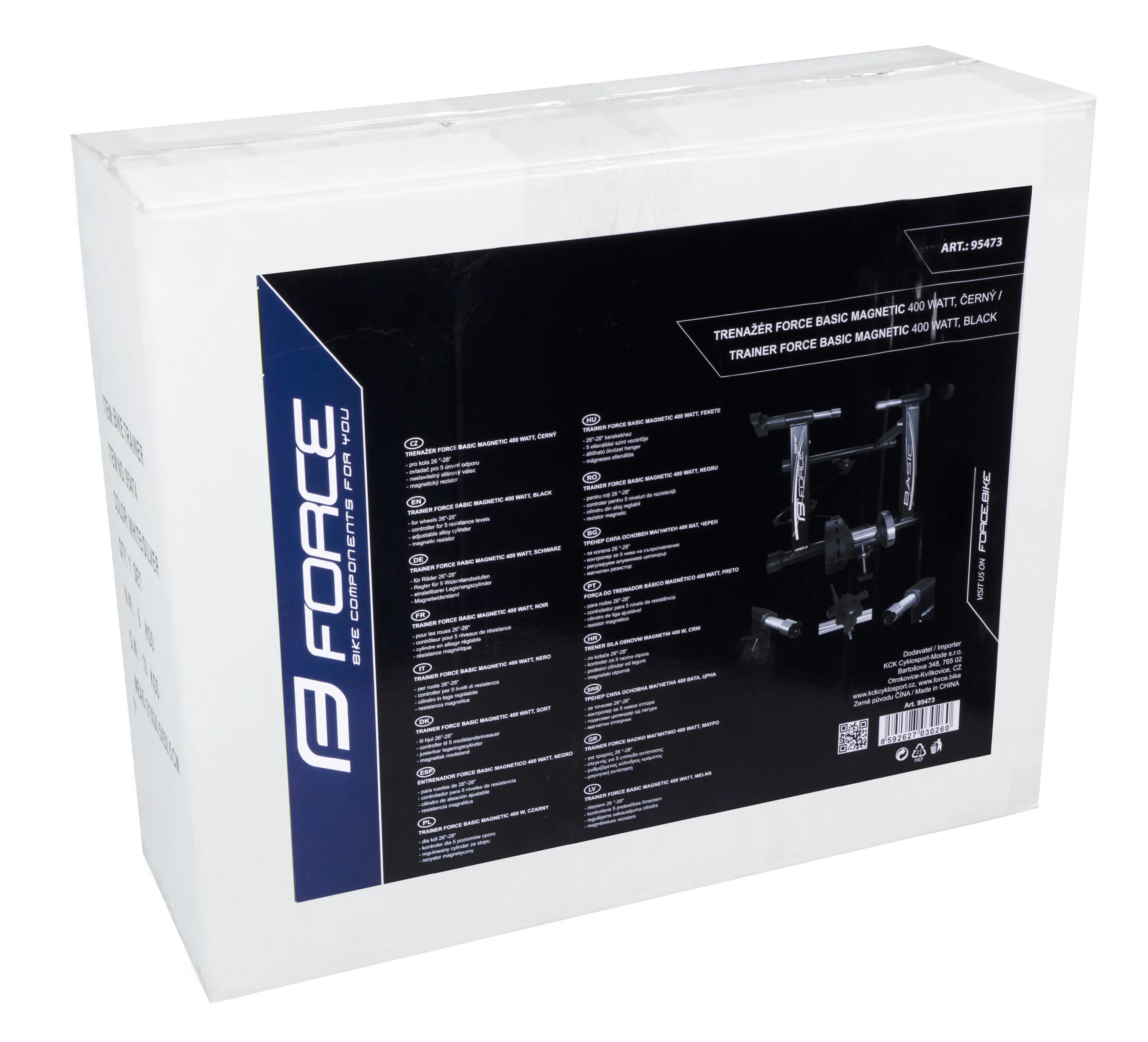 trenažér FORCE BASIC MAGNETIC 400watt Fe, černý