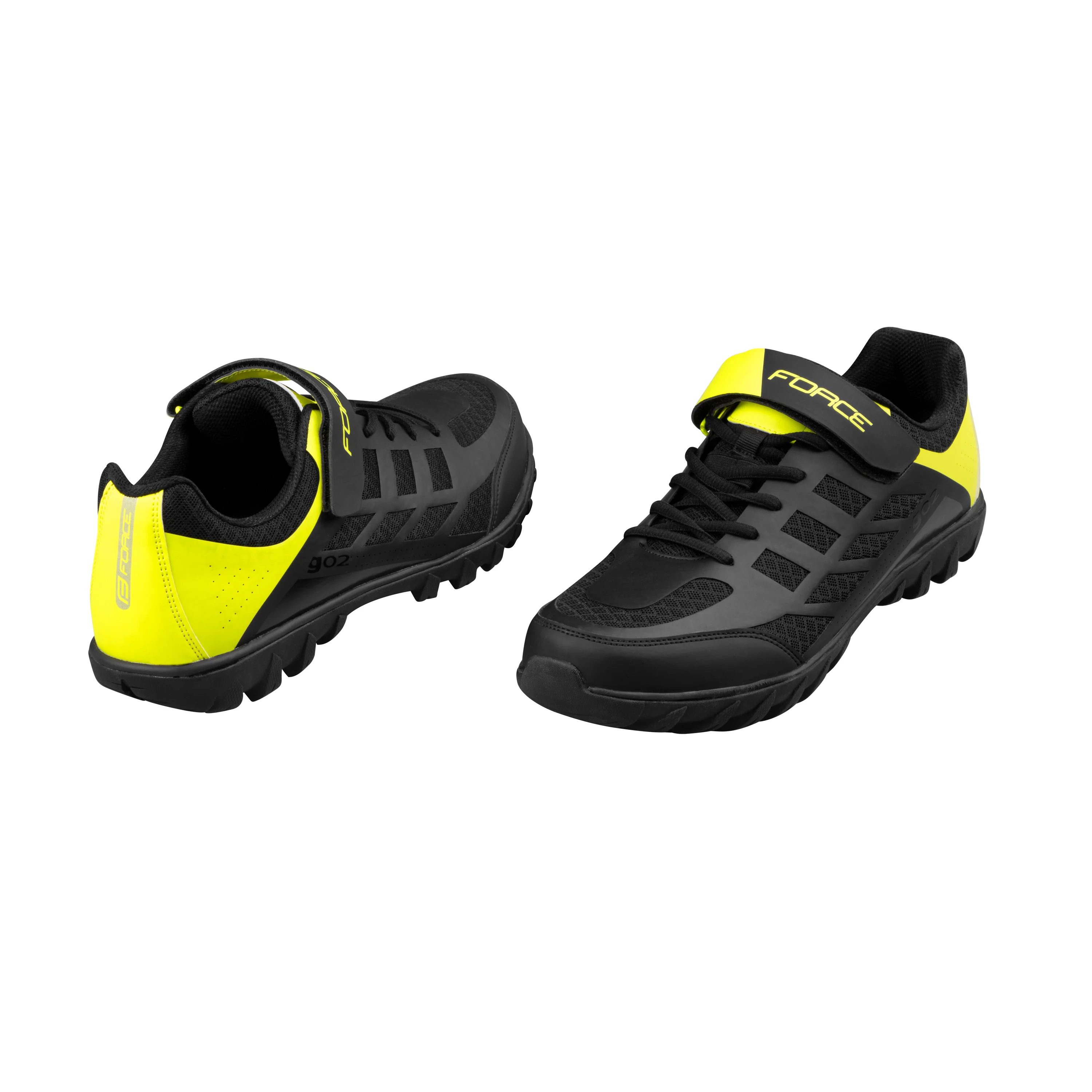 tretry FORCE MTB GO2, černo-fluo