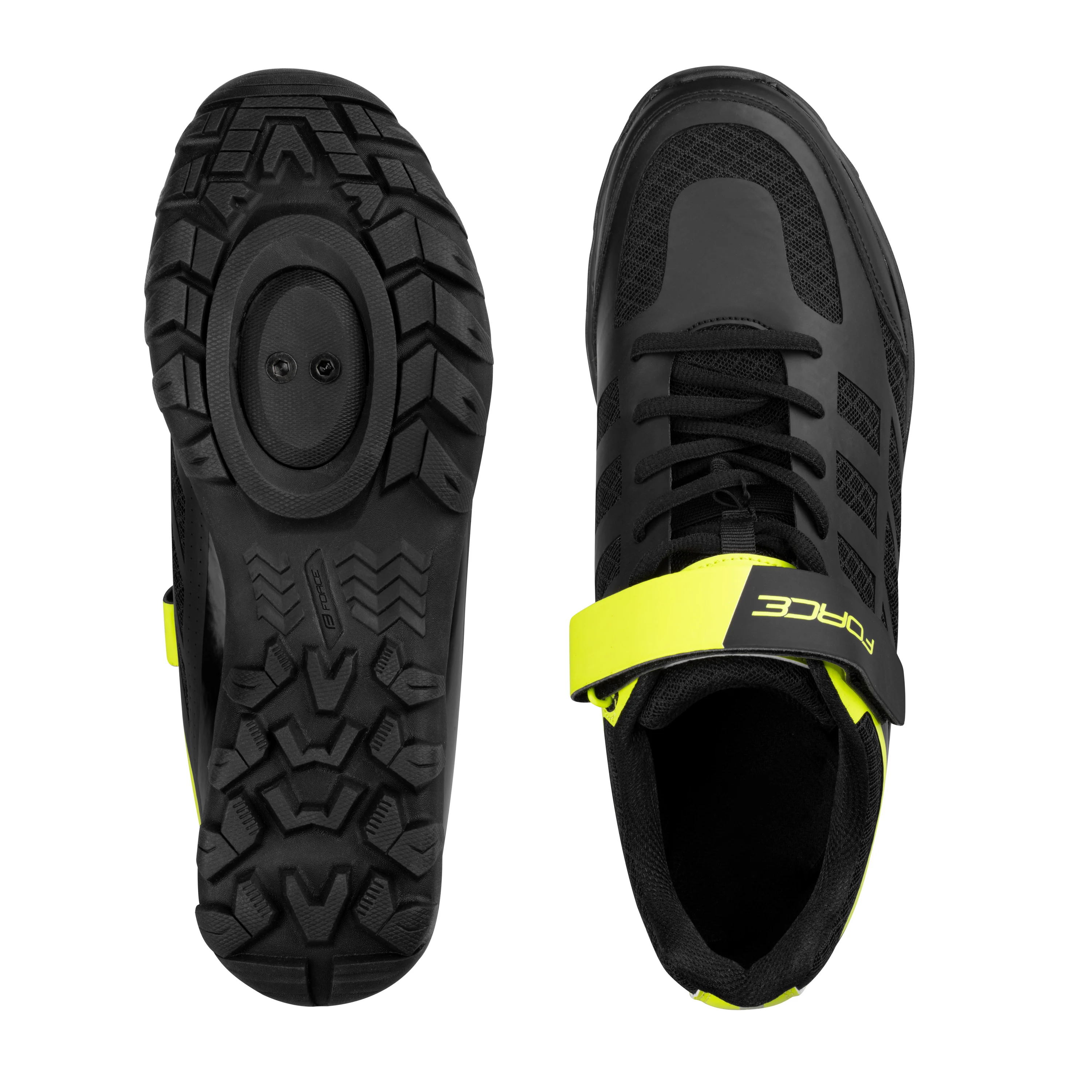 tretry FORCE MTB GO2, černo-fluo
