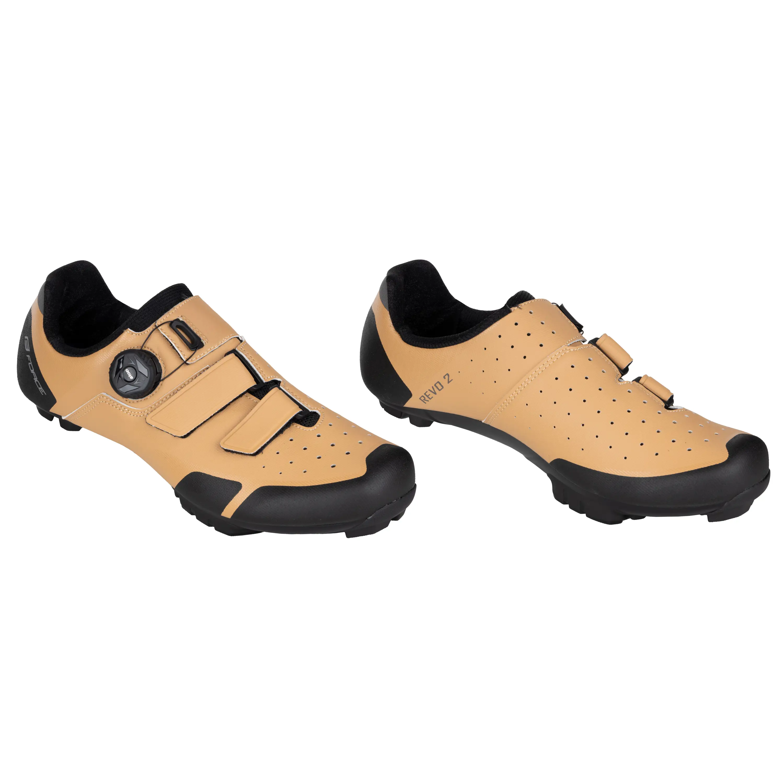 tretry FORCE MTB REVO 2, světle hnědé 43