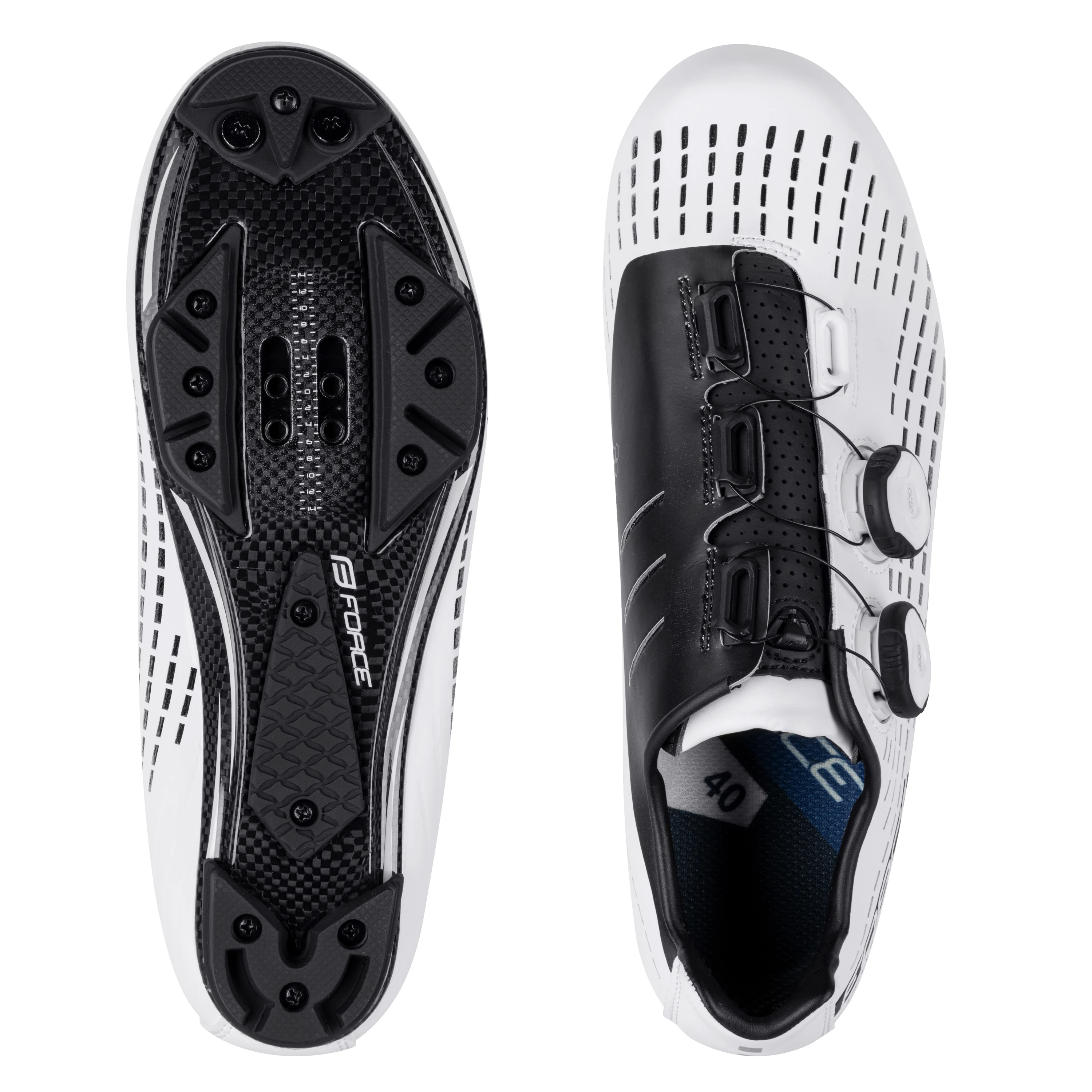 tretry FORCE MTB REVOLT CARBON, bílé 44