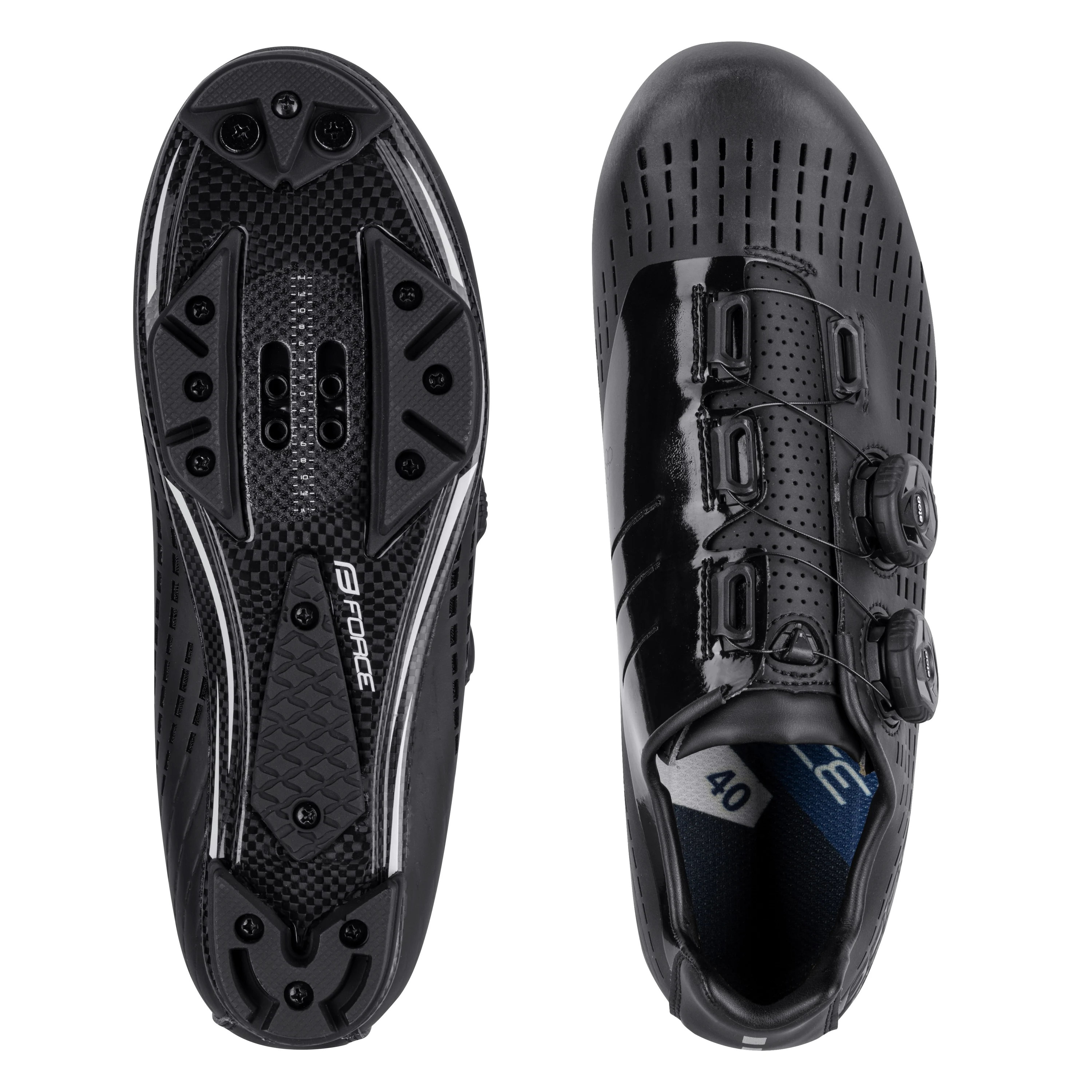 tretry FORCE MTB REVOLT CARBON, černé 41