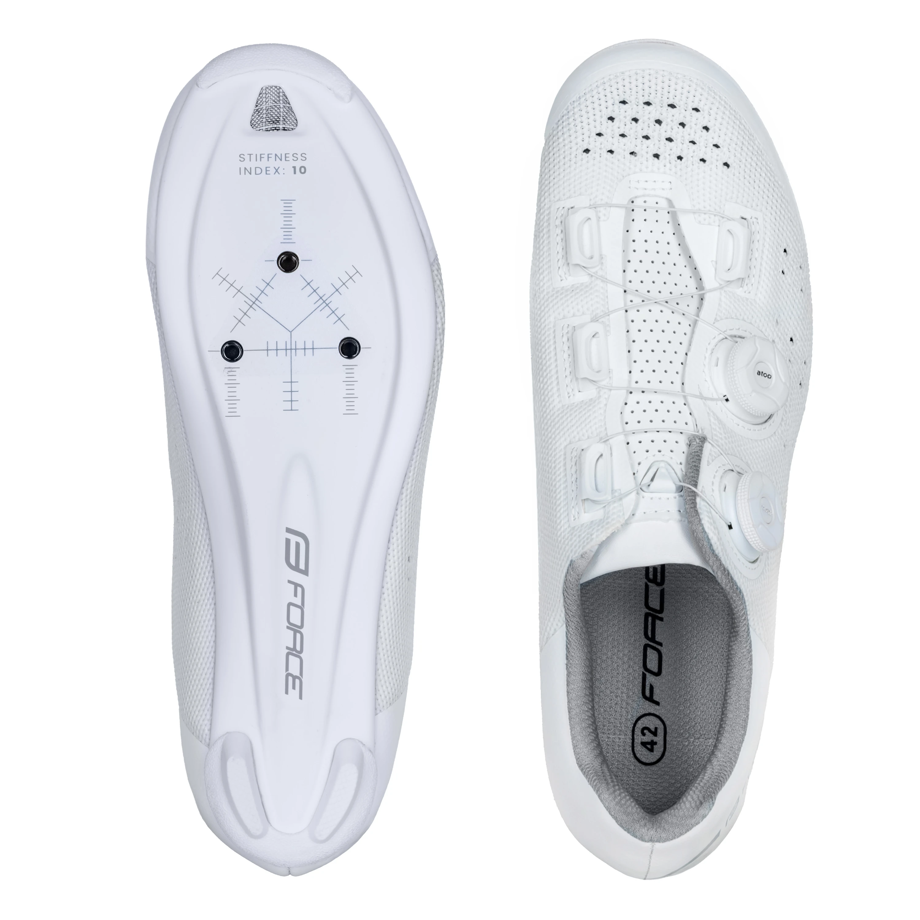 tretry FORCE ROAD AERIS CARBON, bílé 45