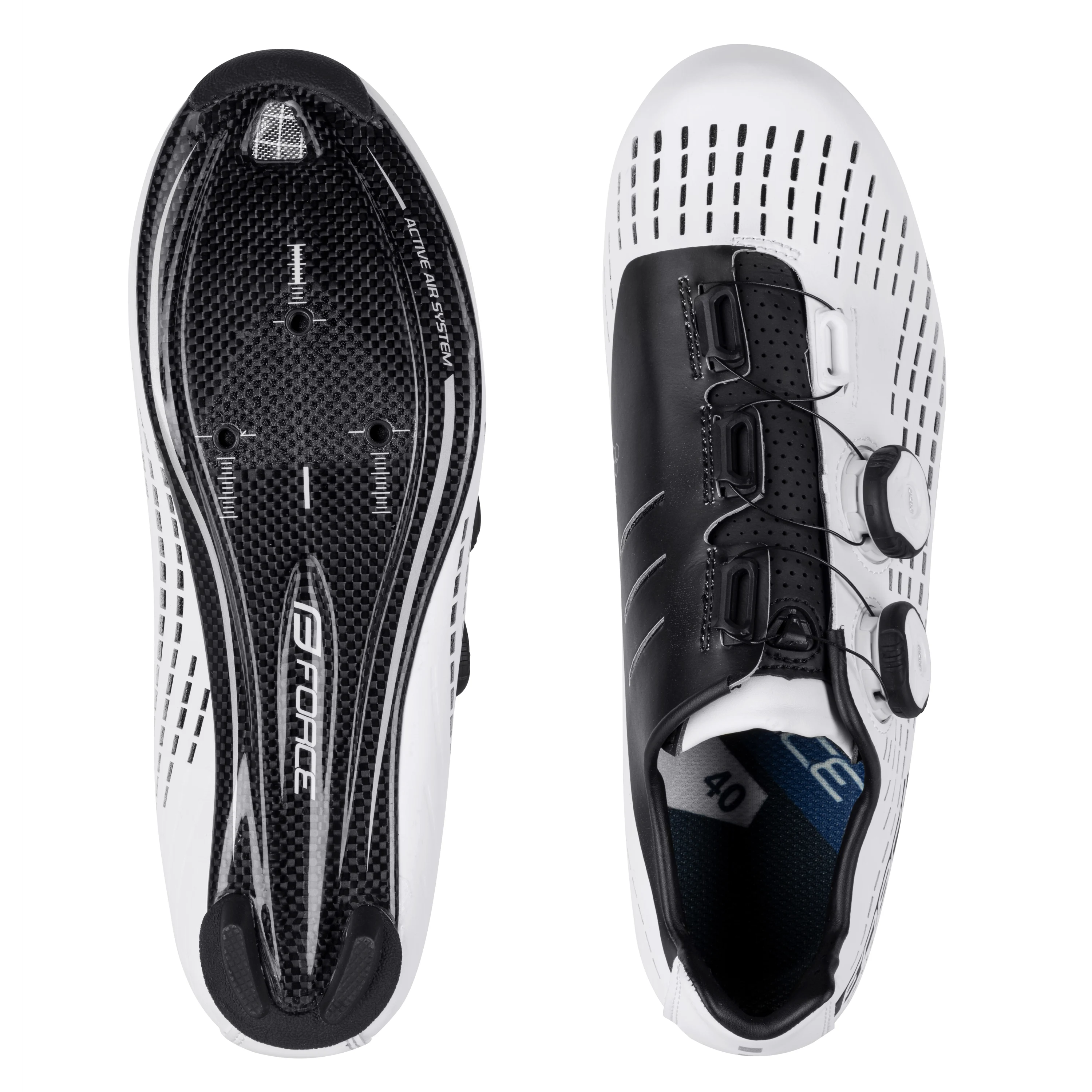 tretry FORCE ROAD REVOLT CARBON, bílé