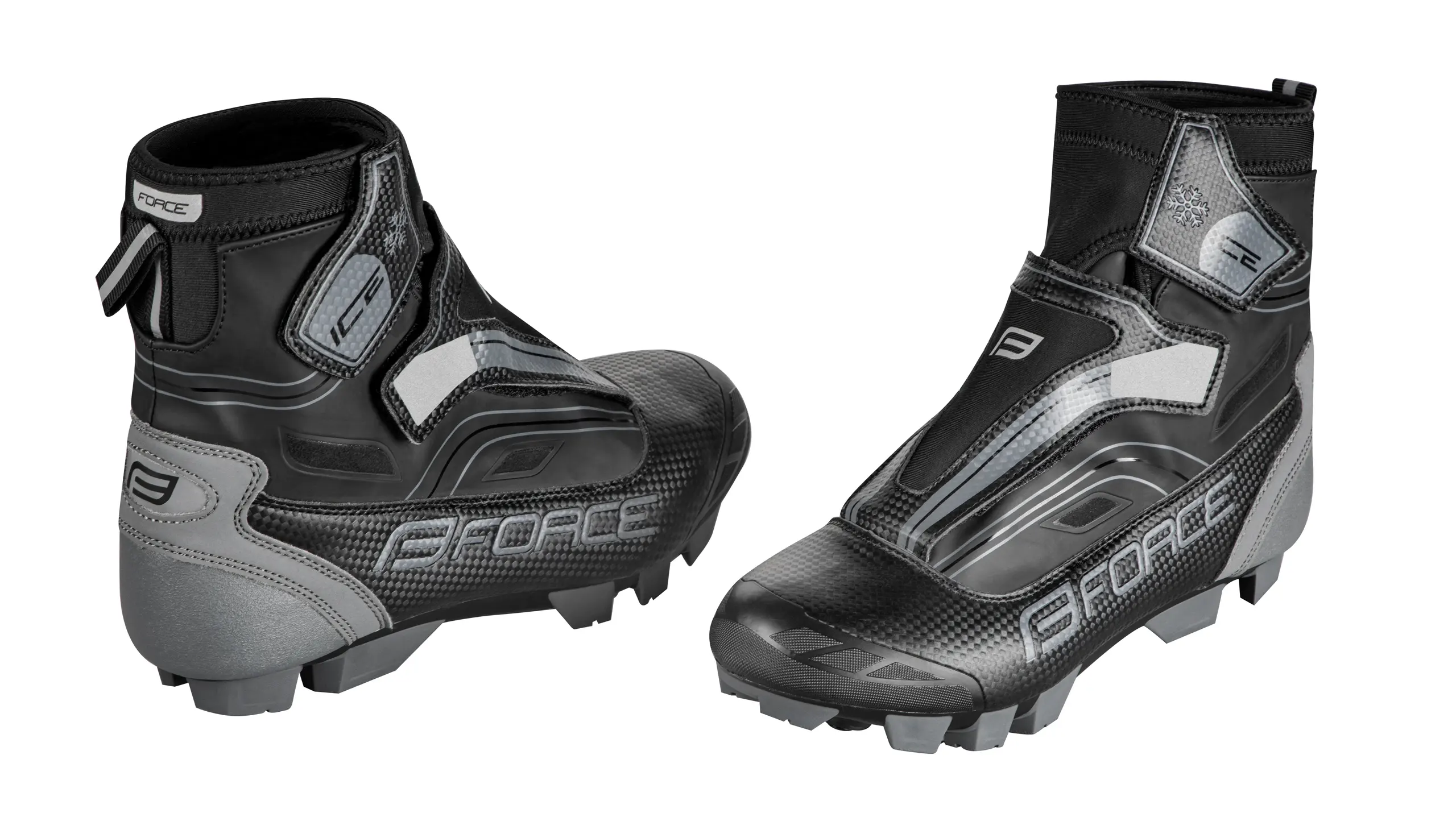 tretry zimní FORCE MTB ICE21, černé 38