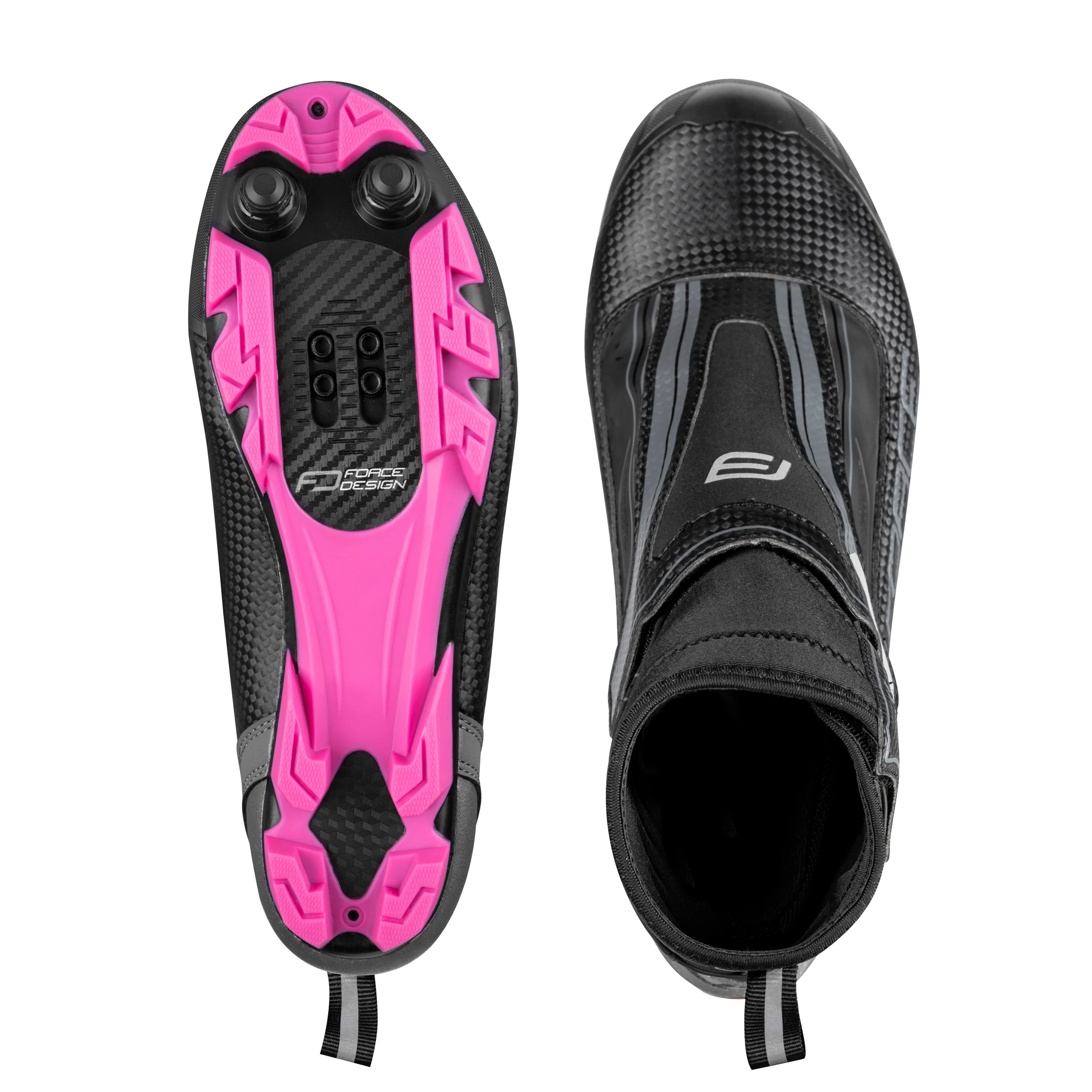 tretry zimní FORCE MTB ICE21 LADY, černo-růž 37