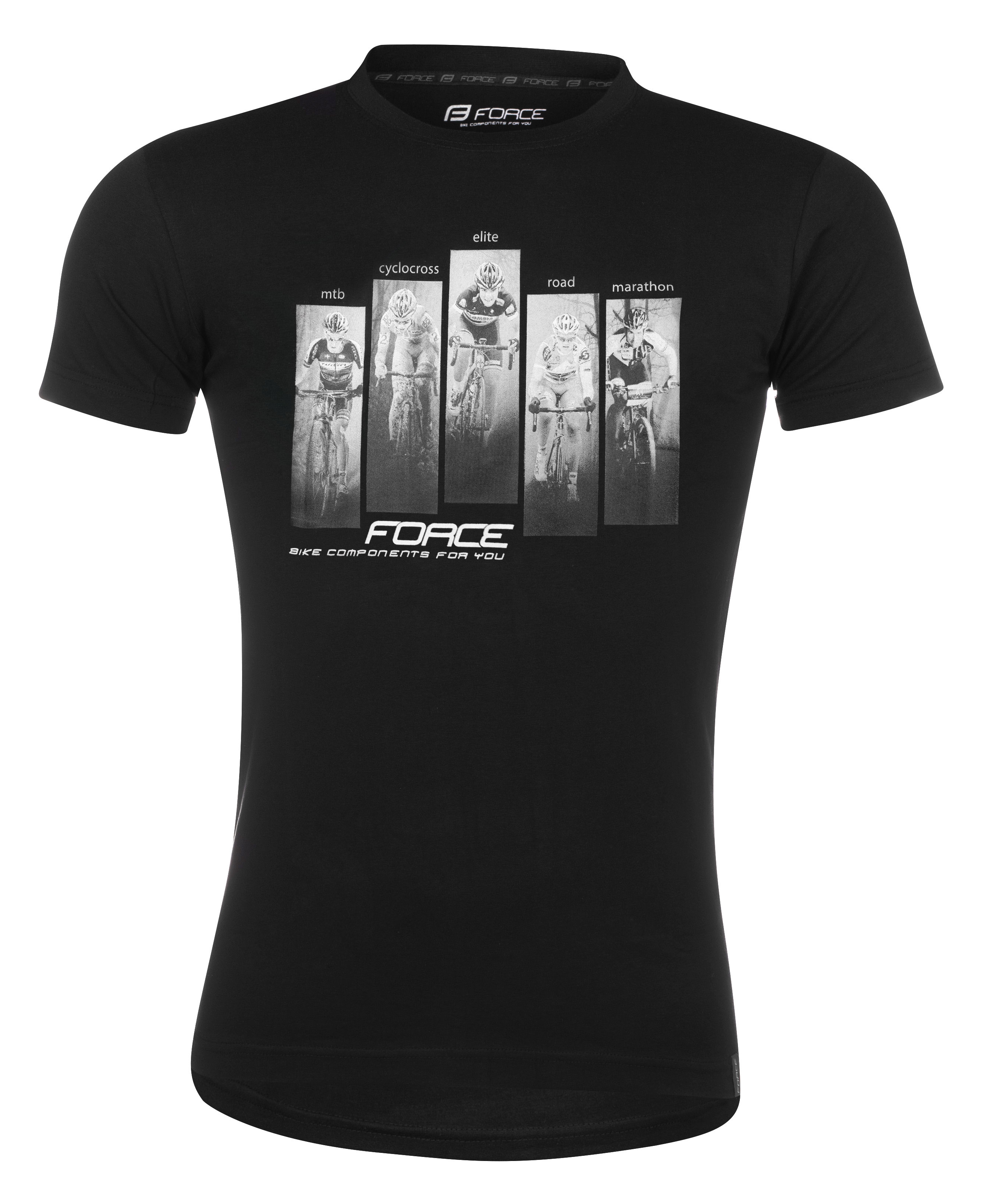 triko FORCE WORLD krátký rukáv, černé XXXL