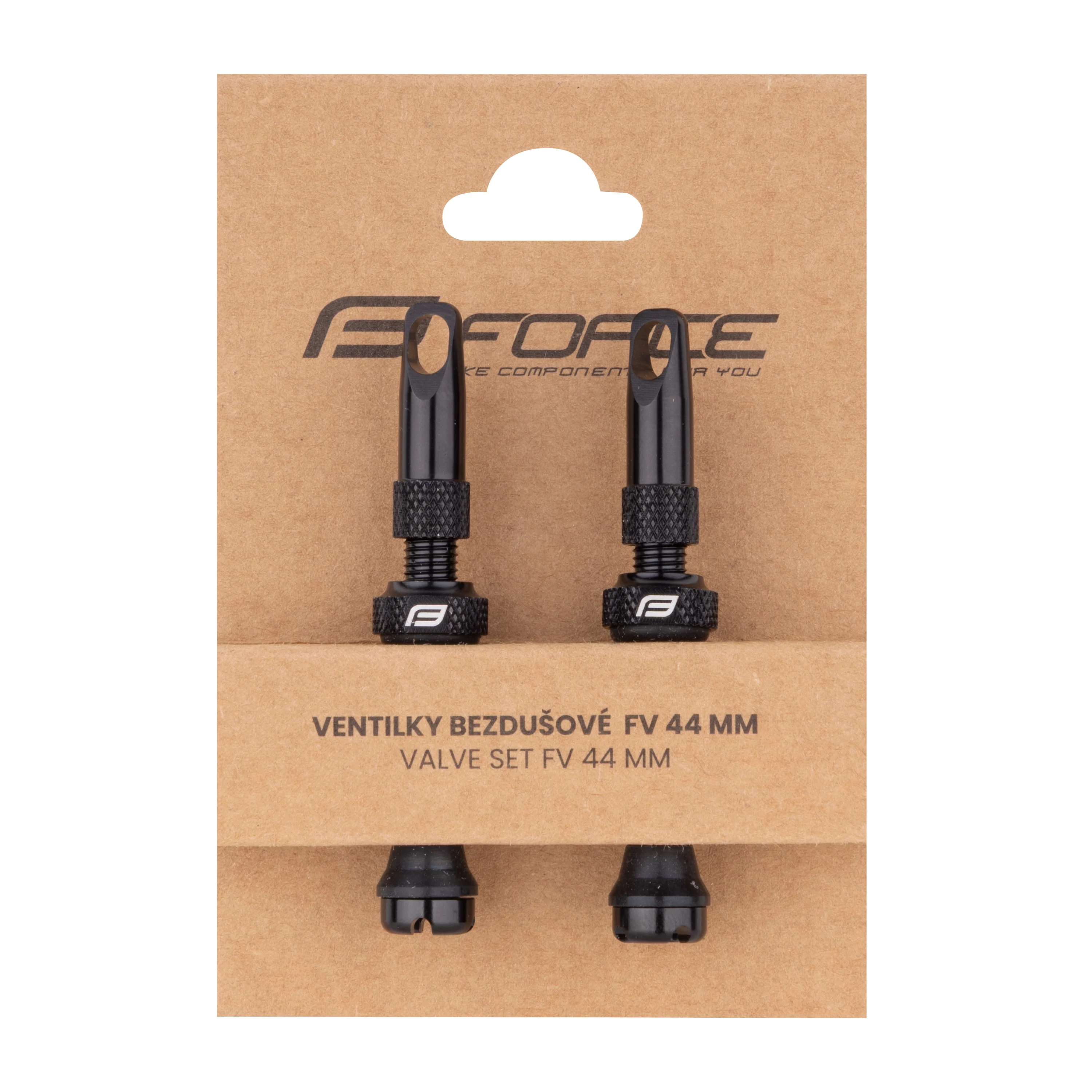 ventilky FORCE pro bezdušový systém 2xFV 44mm,čern