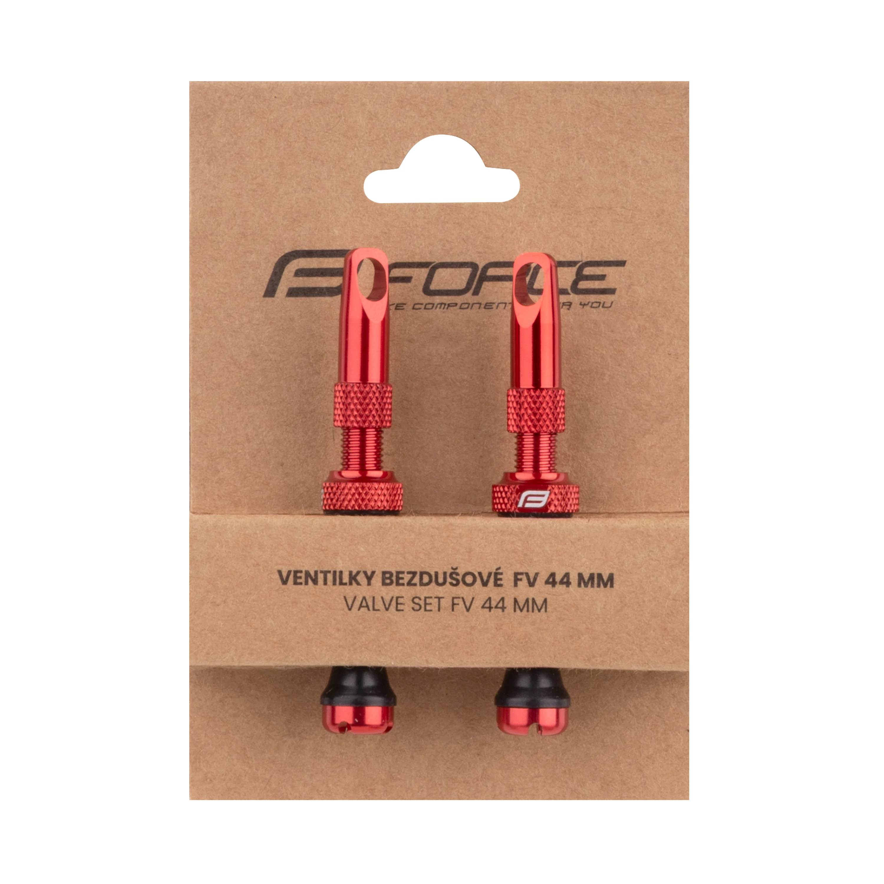 ventilky FORCE pro bezdušový systém 2xFV 44mm,červ