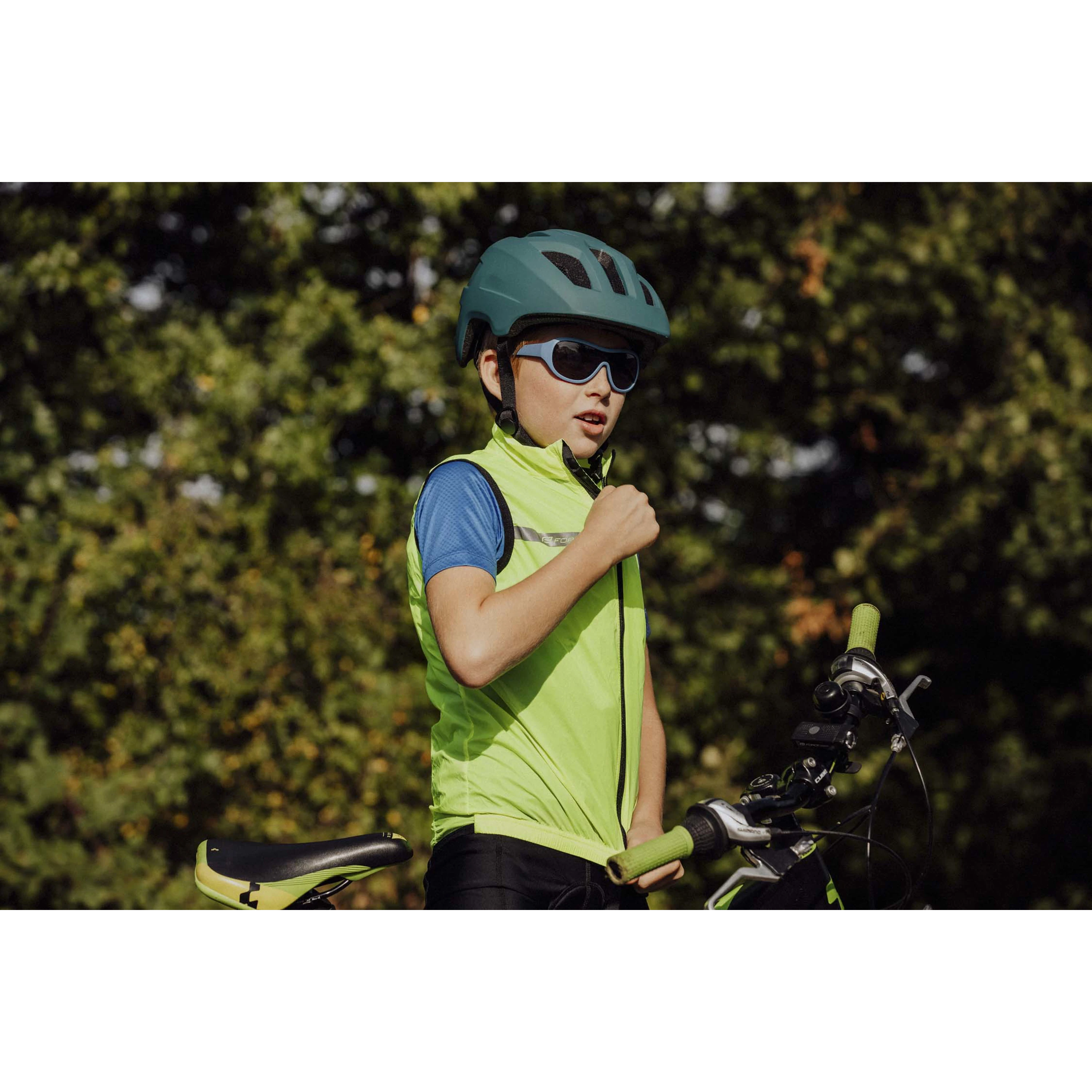 vesta FORCE WINDPRO KID, plná záda, fluo 141-153