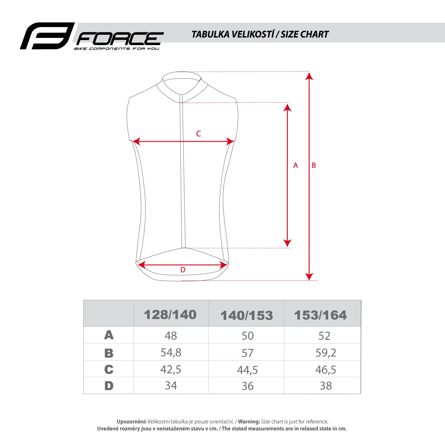 vesta FORCE WINDPRO KID, plná záda, fluo 141-153