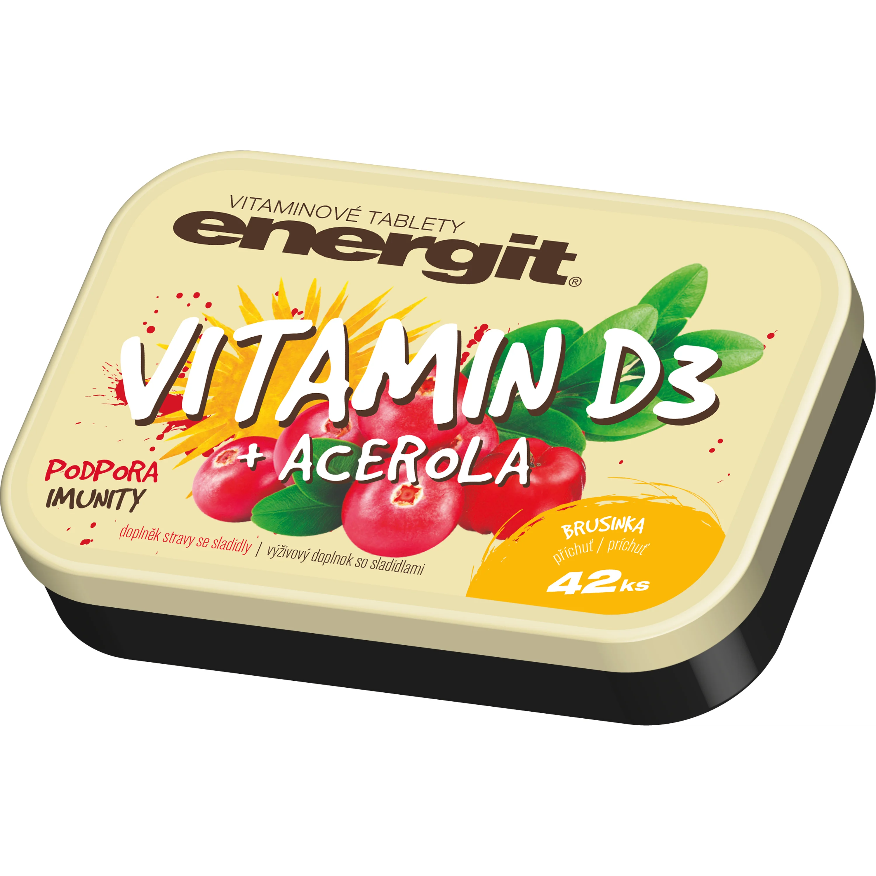 VITAR-Energit Vitamin D3, 42 tablet, brusinka