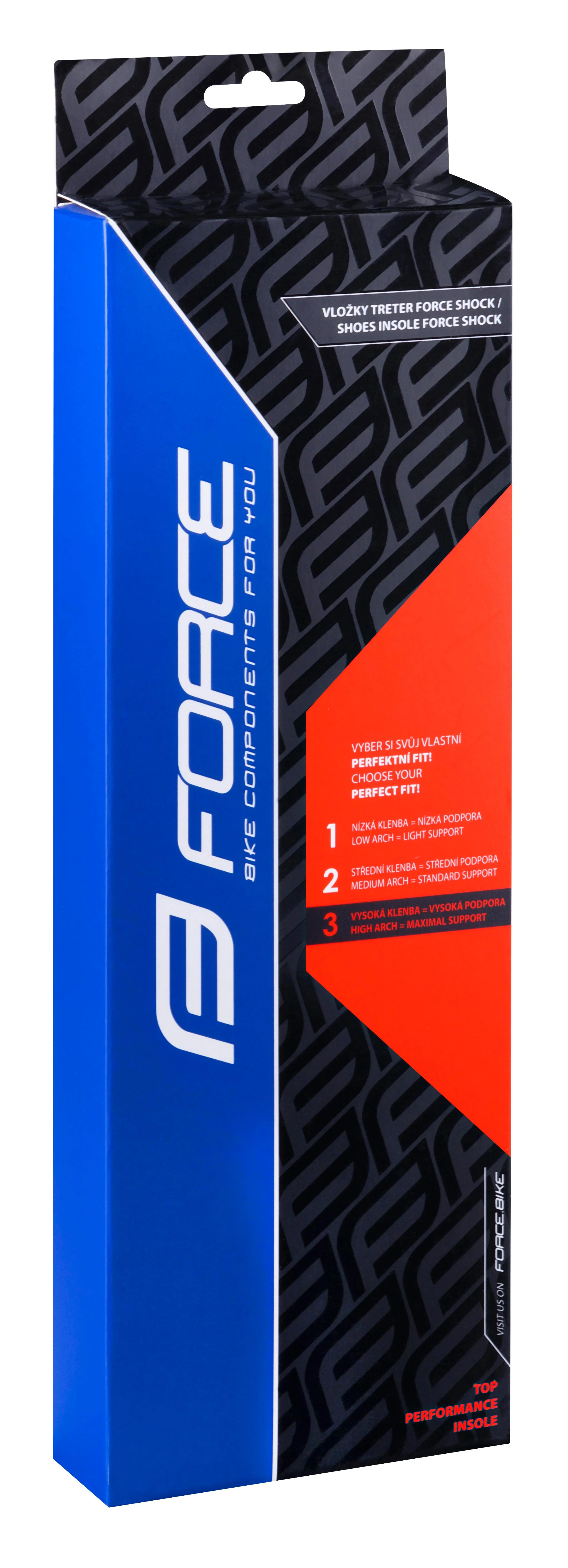 vložky treter FORCE SHOCK HIGH, černo-červ. 38-39