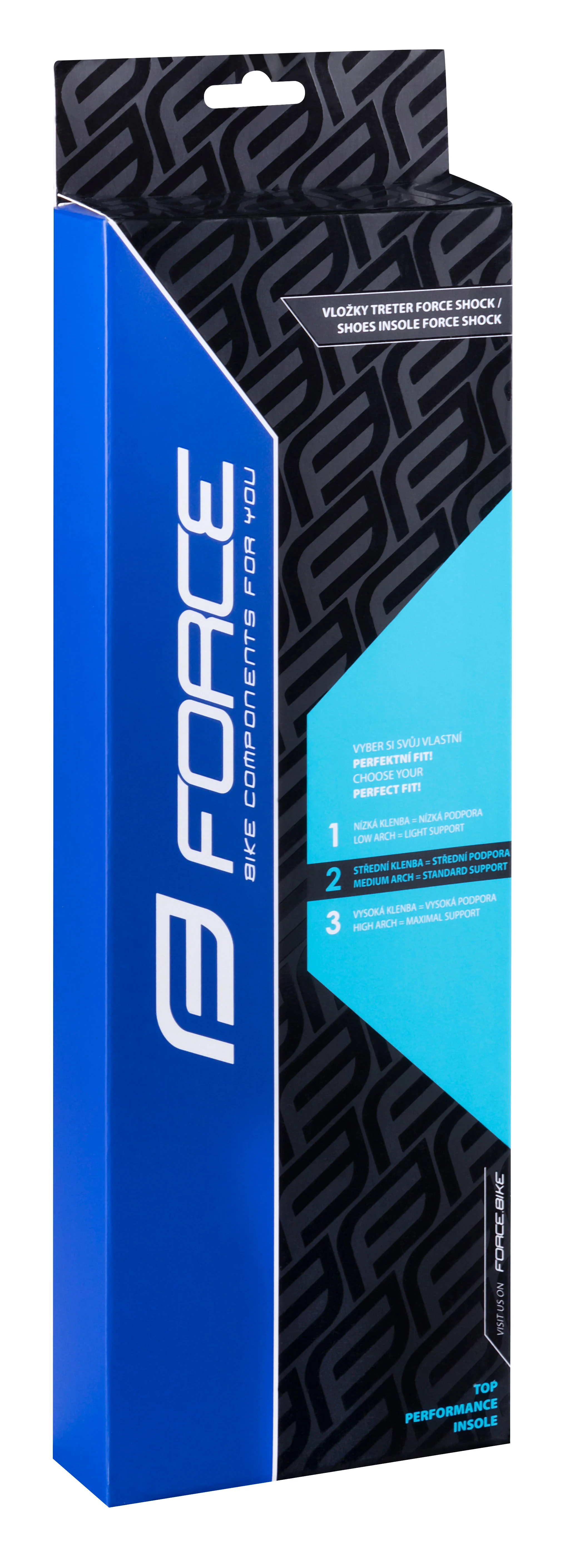vložky treter FORCE SHOCK MEDIUM černo-modré 44-45