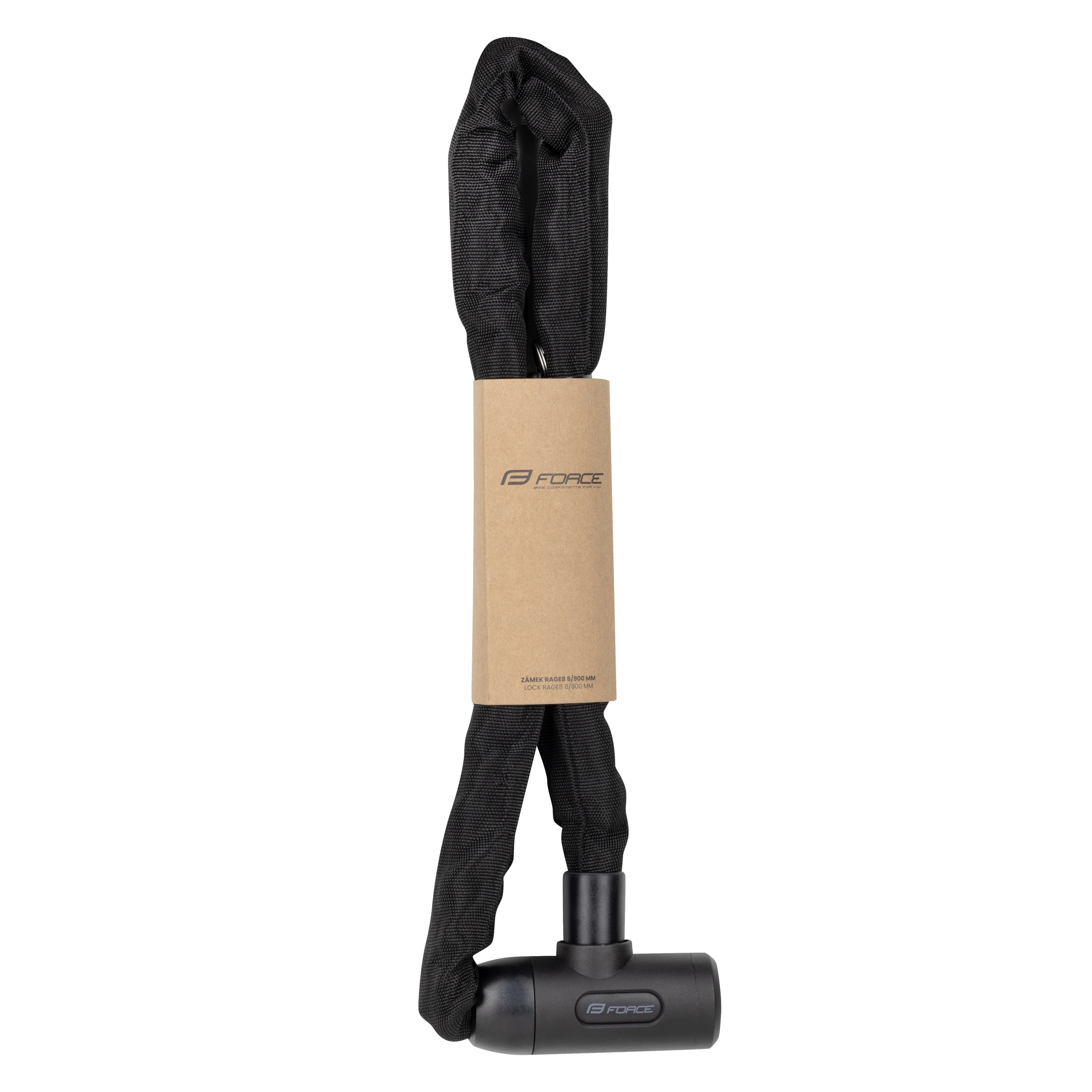 zámek FORCE RAGE8 řetězový 8/900mm, černý
