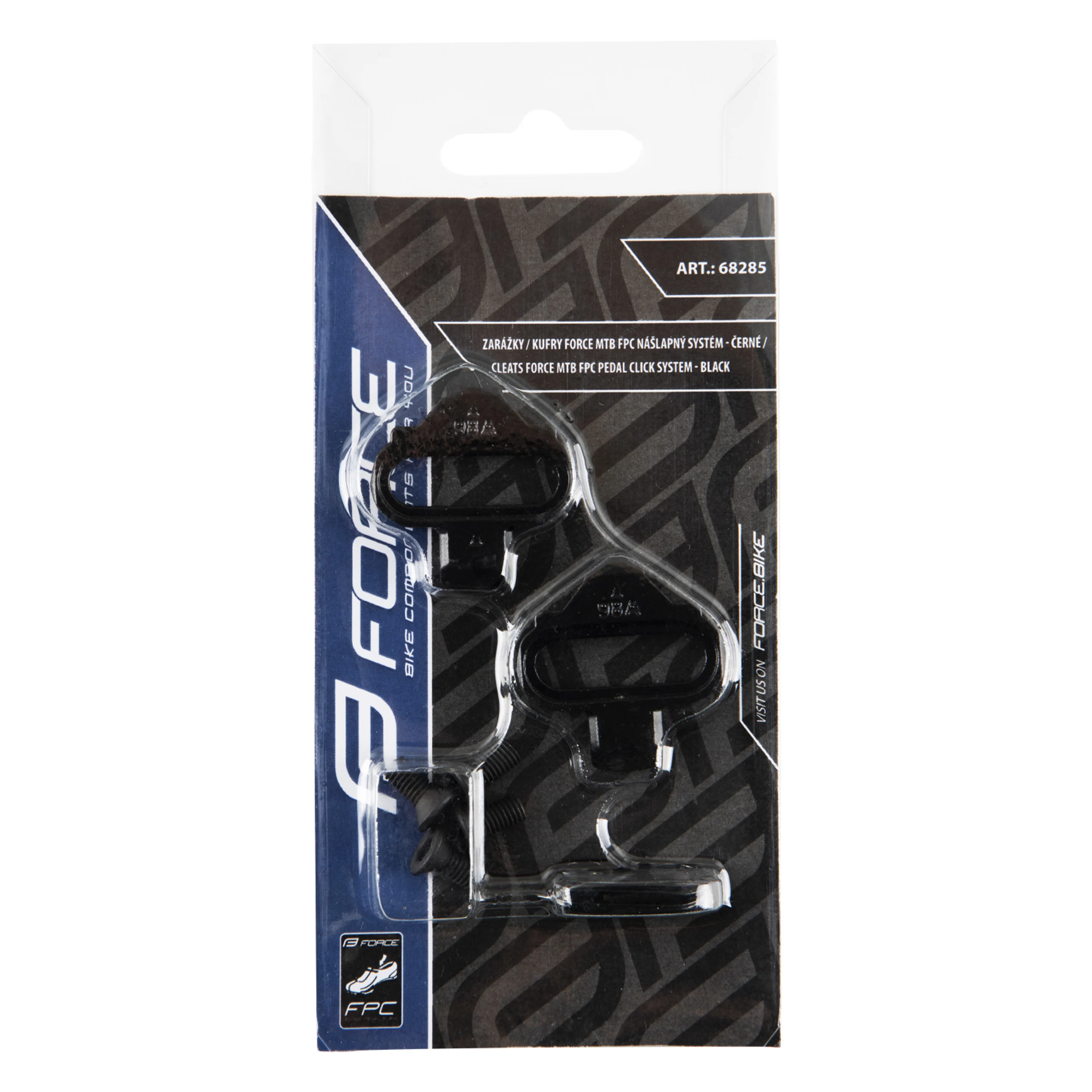 zarážky-kufry MTB FORCE FPC nášlapný systém, černé